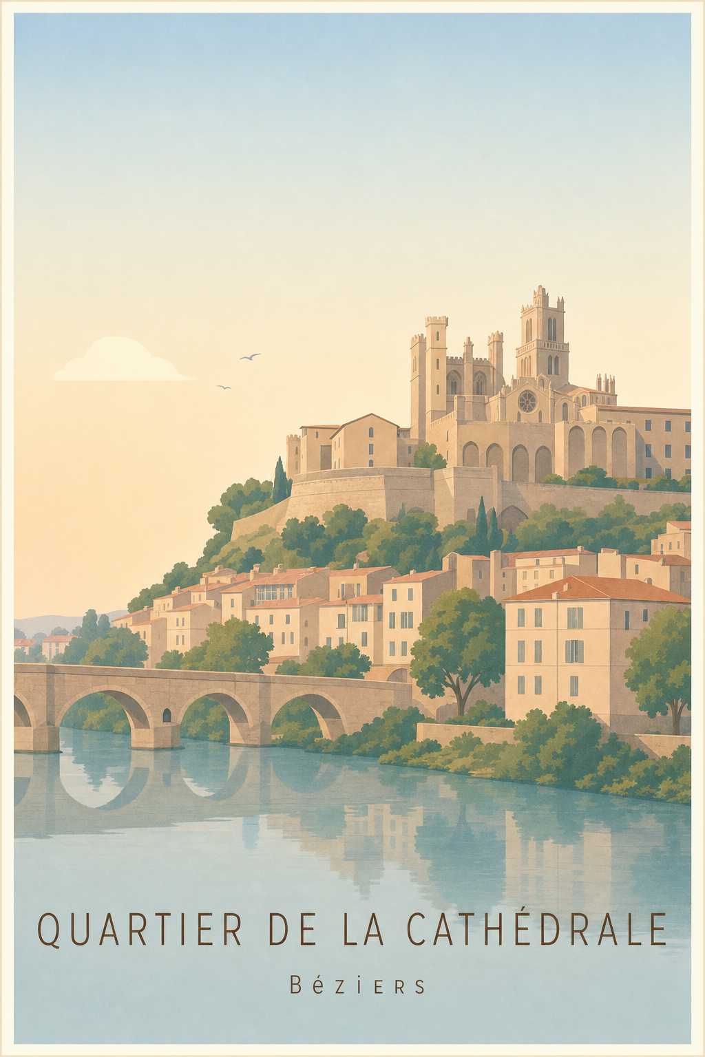 Affiche du Quartier de la Cathédrale à Béziers