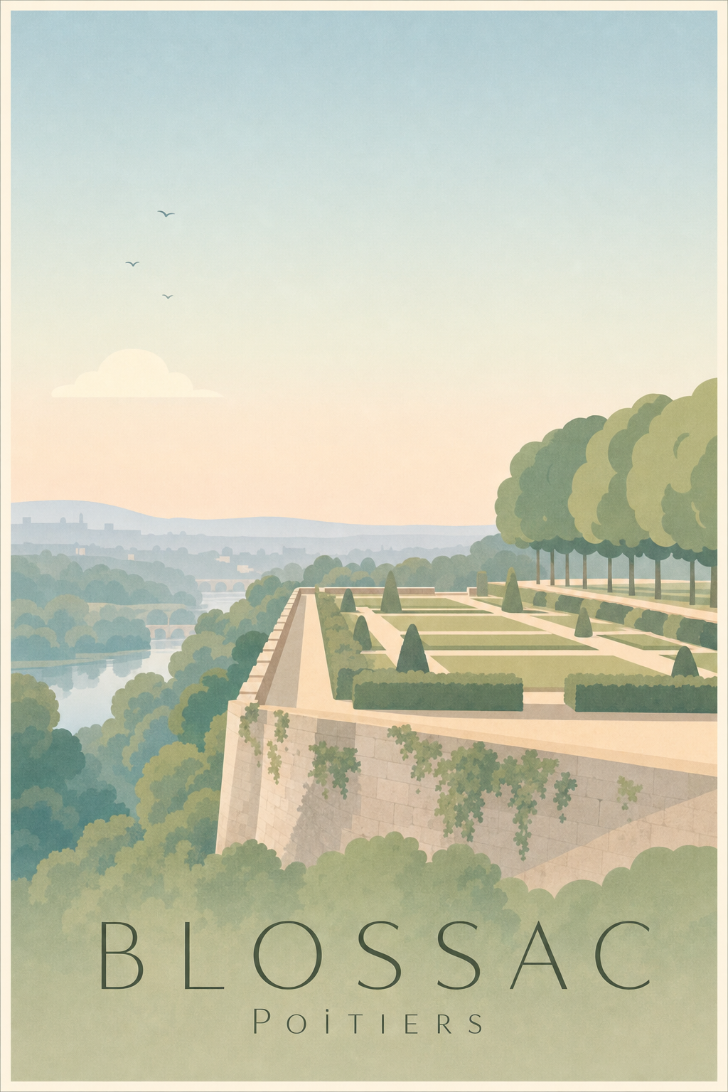 Affiche de Blossac à Poitiers