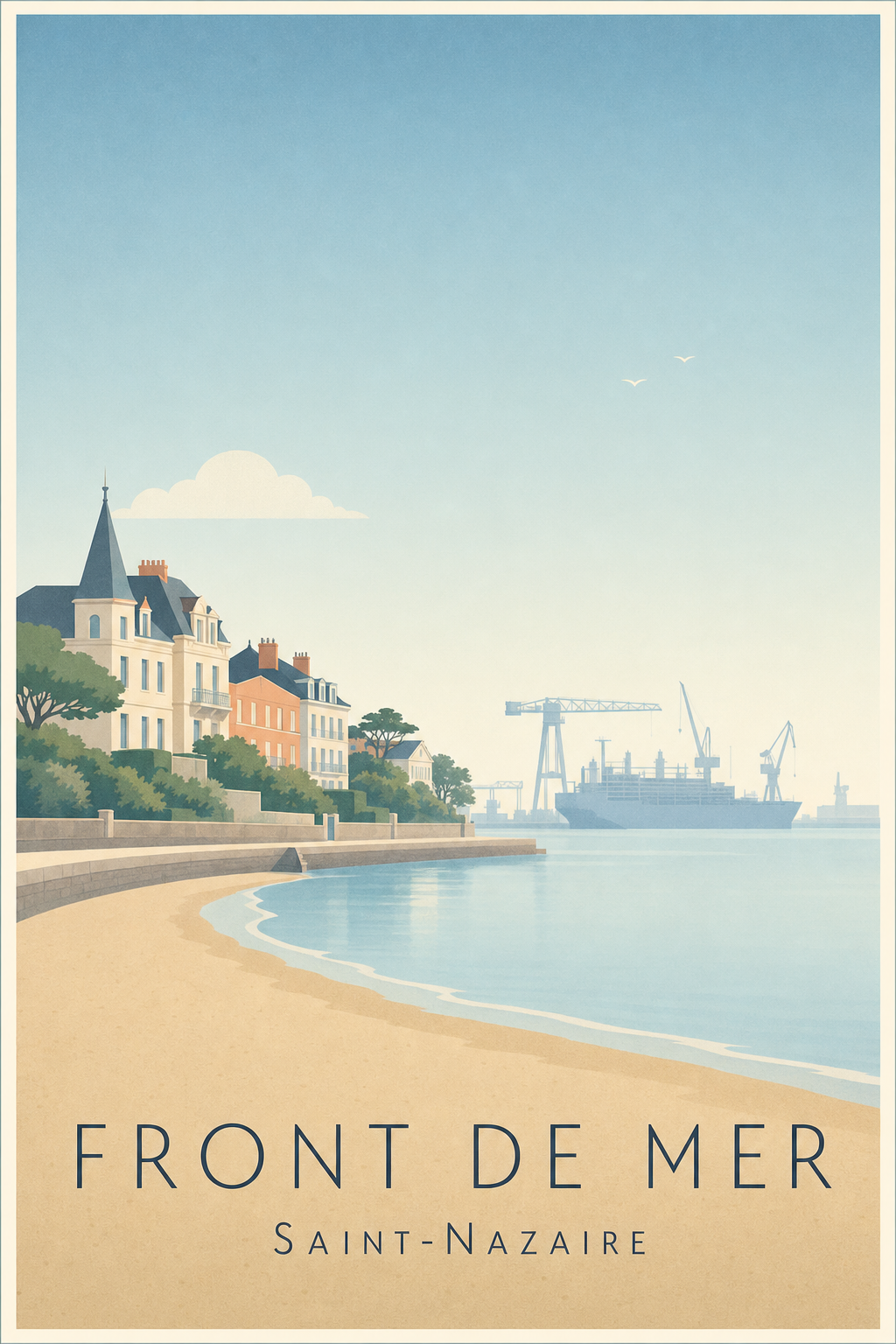 Affiche du Front de mer à Saint-Nazaire