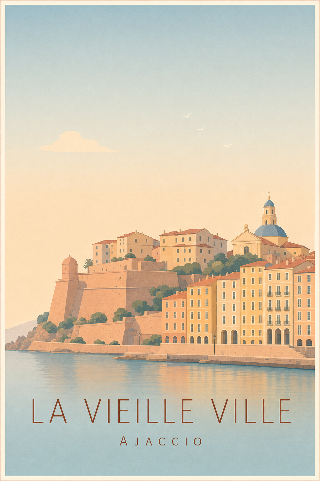 Affiche de la Vieille Ville à Ajaccio