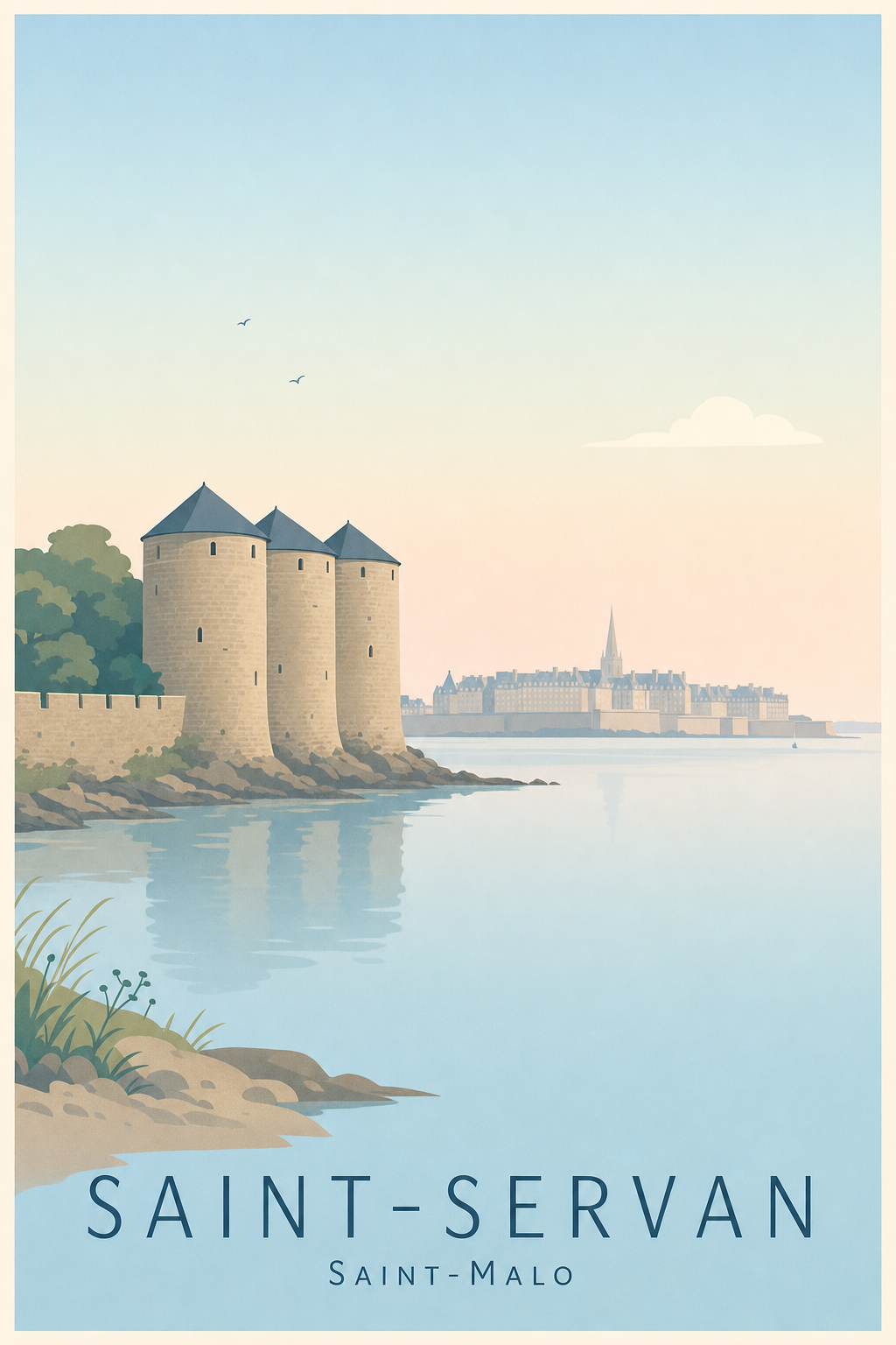 Affiche de Saint-Servan à Saint-Malo