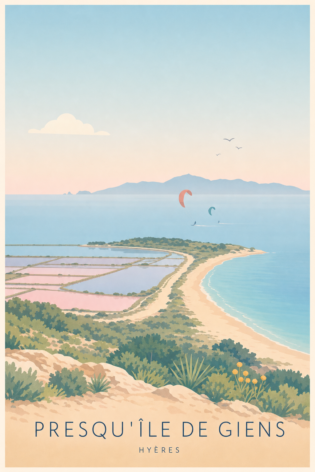 Affiche de la Presqu'île de Giens à Hyères