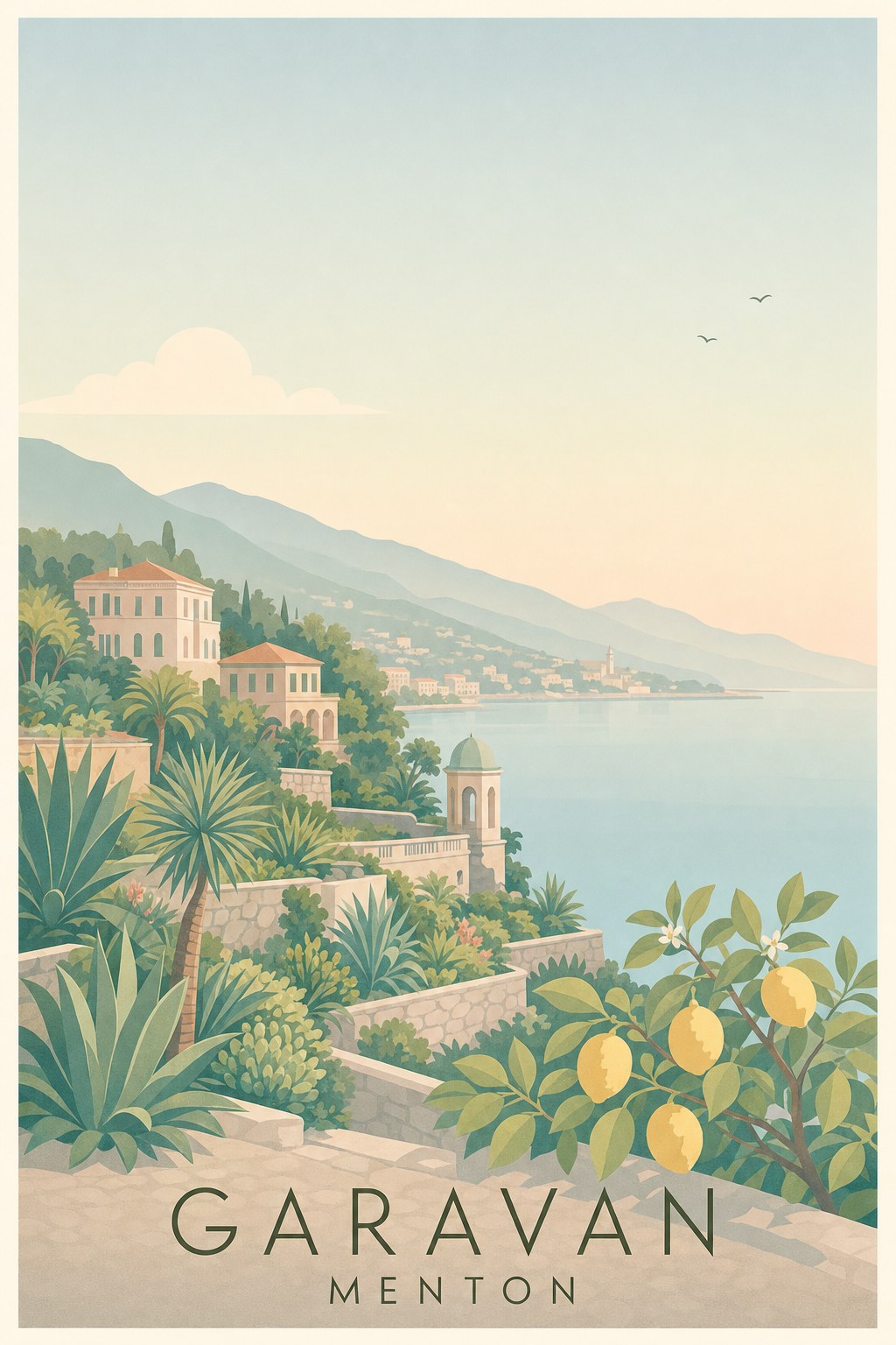 Affiche de Garavan à Menton