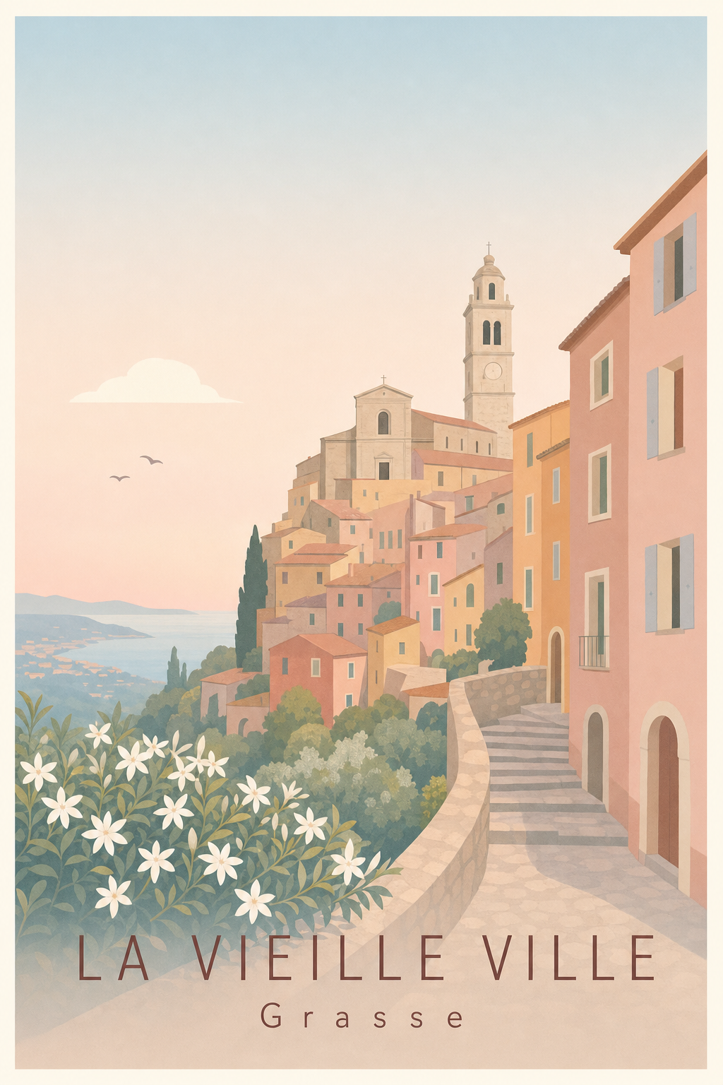 Affiche de la Vieille Ville à Grasse