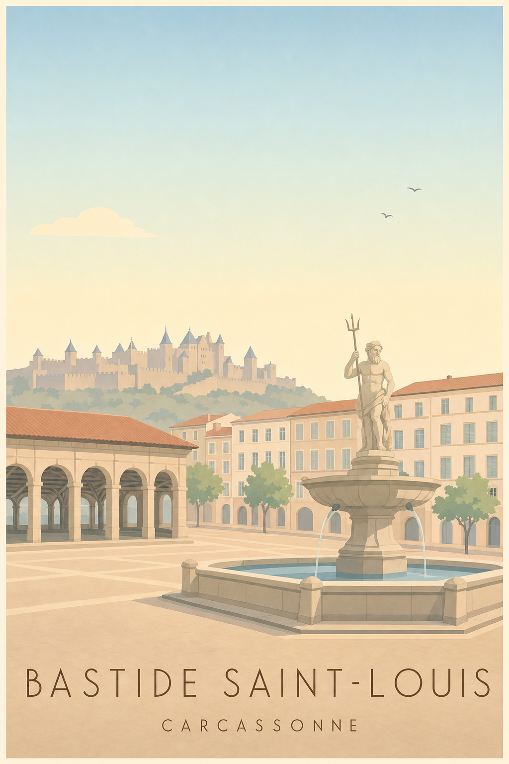 Affiche de la Bastide Saint-Louis à Carcassonne