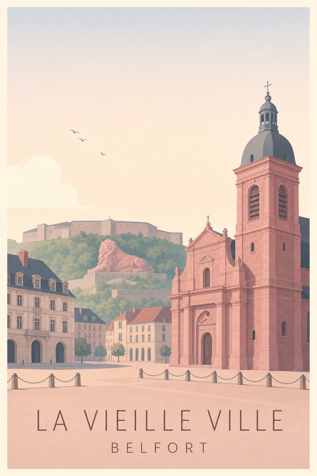 Affiche de la Vieille Ville à Belfort