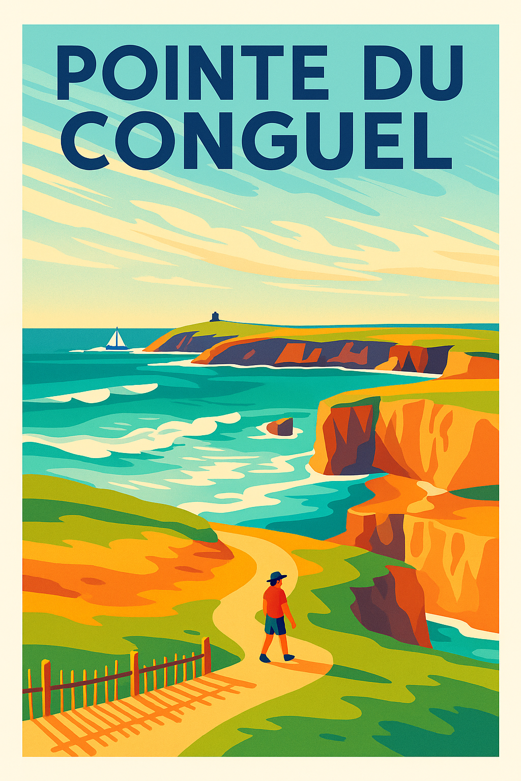 Affiche de Pointe du Conguel - L'éclat sauvage de la presqu'île de Quiberon