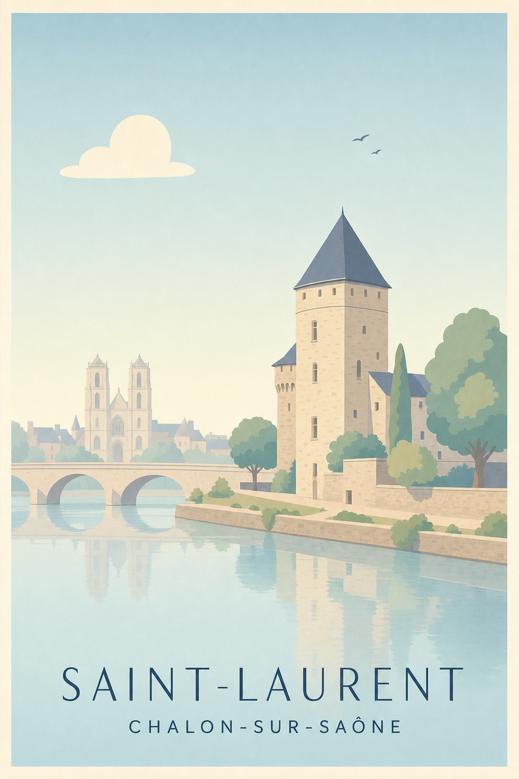 Affiche de Saint-Laurent à Chalon-sur-Saône
