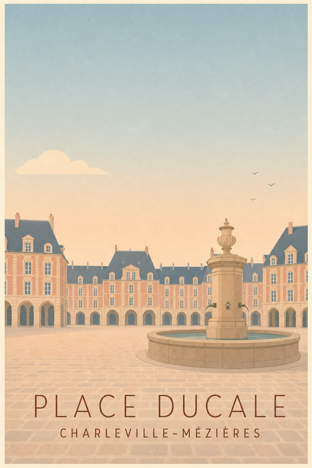 Affiche de la Place Ducale à Charleville-Mézières