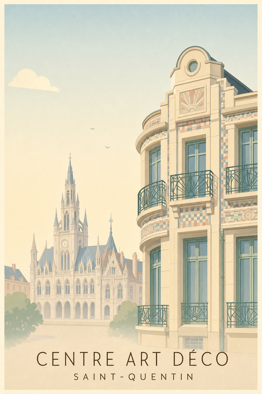 Affiche du Centre Art déco à Saint-Quentin