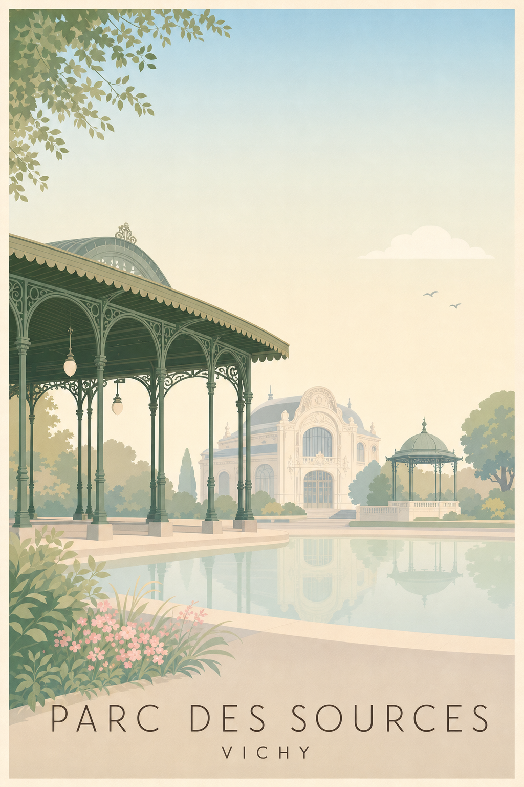 Affiche du Parc des Sources à Vichy