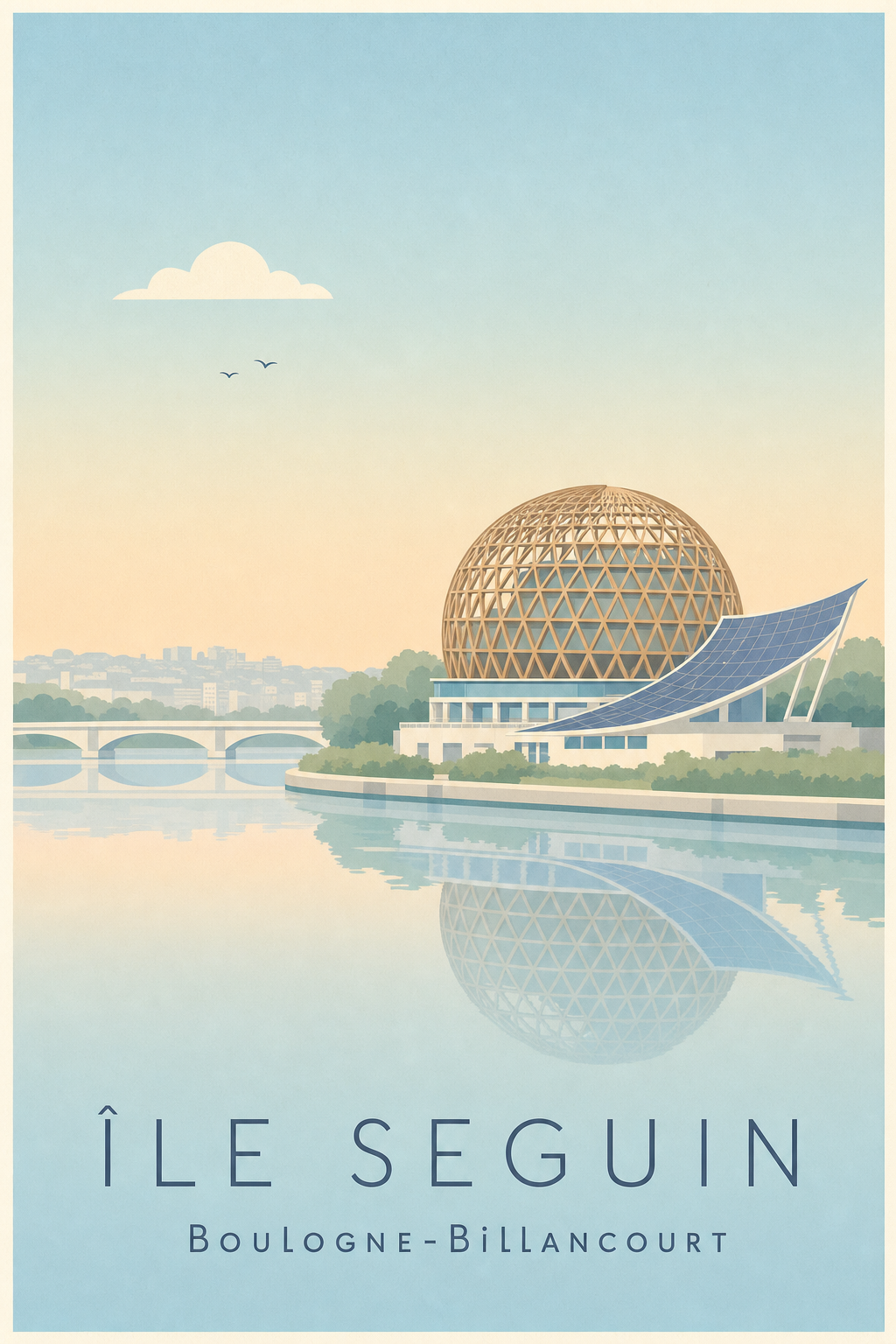 Affiche de l'Île Seguin à Boulogne-Billancourt