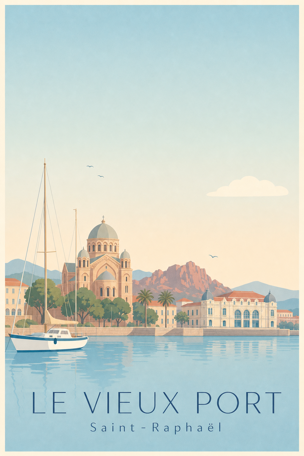 Affiche du Vieux Port à Saint-Raphaël