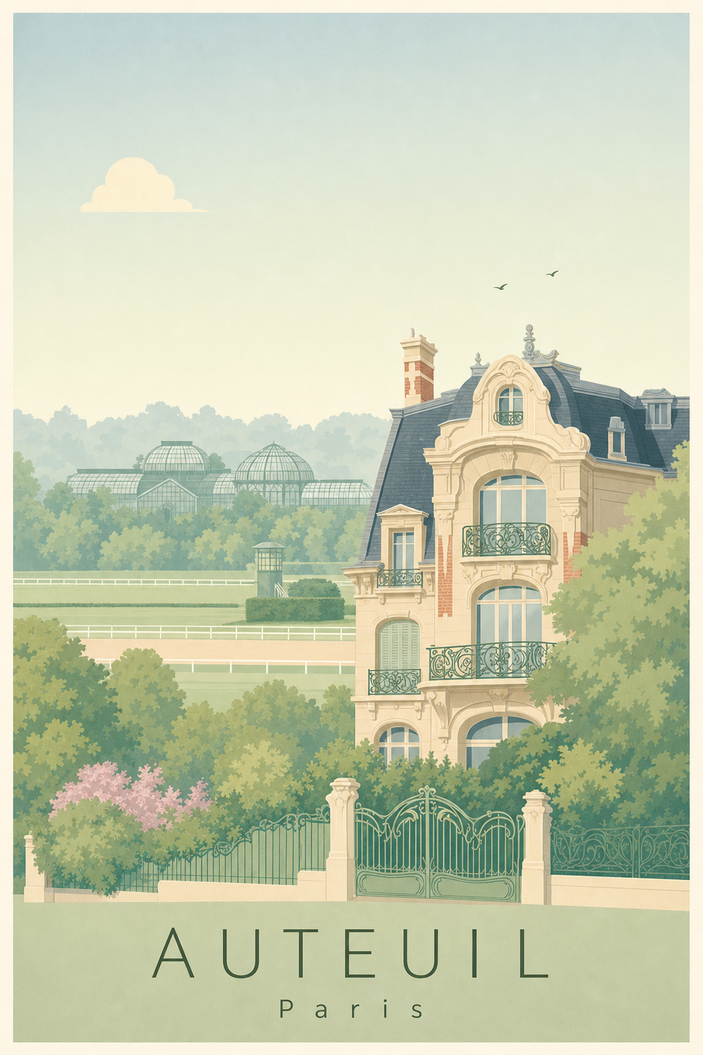 Affiche d'Auteuil à Paris