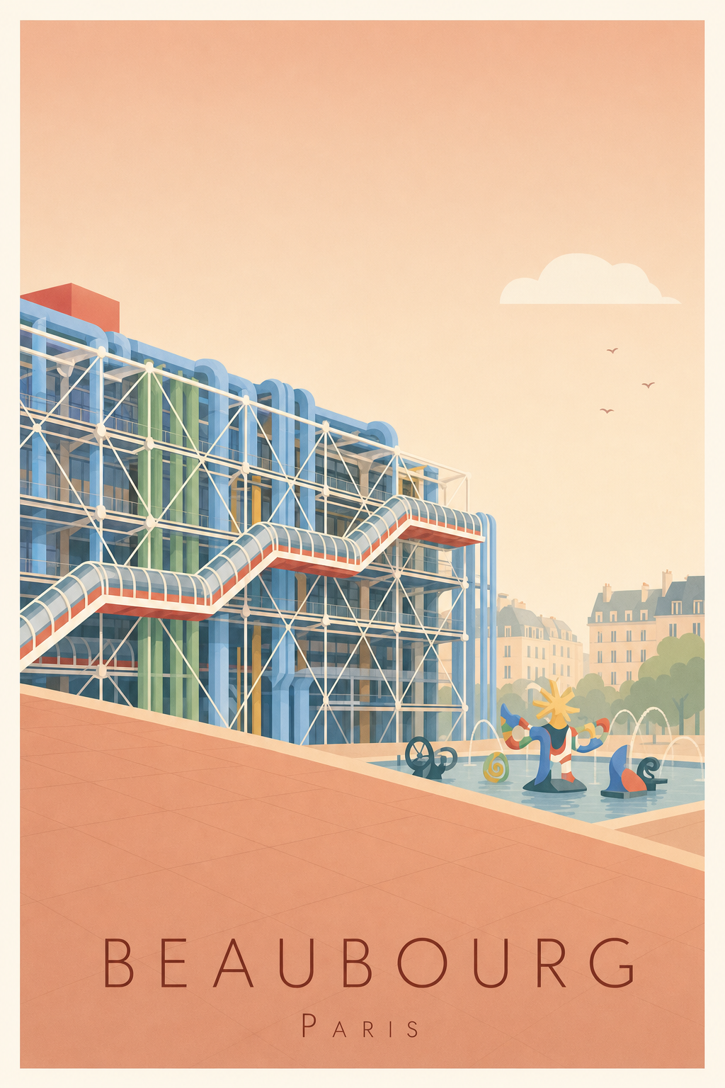 Affiche de Beaubourg à Paris