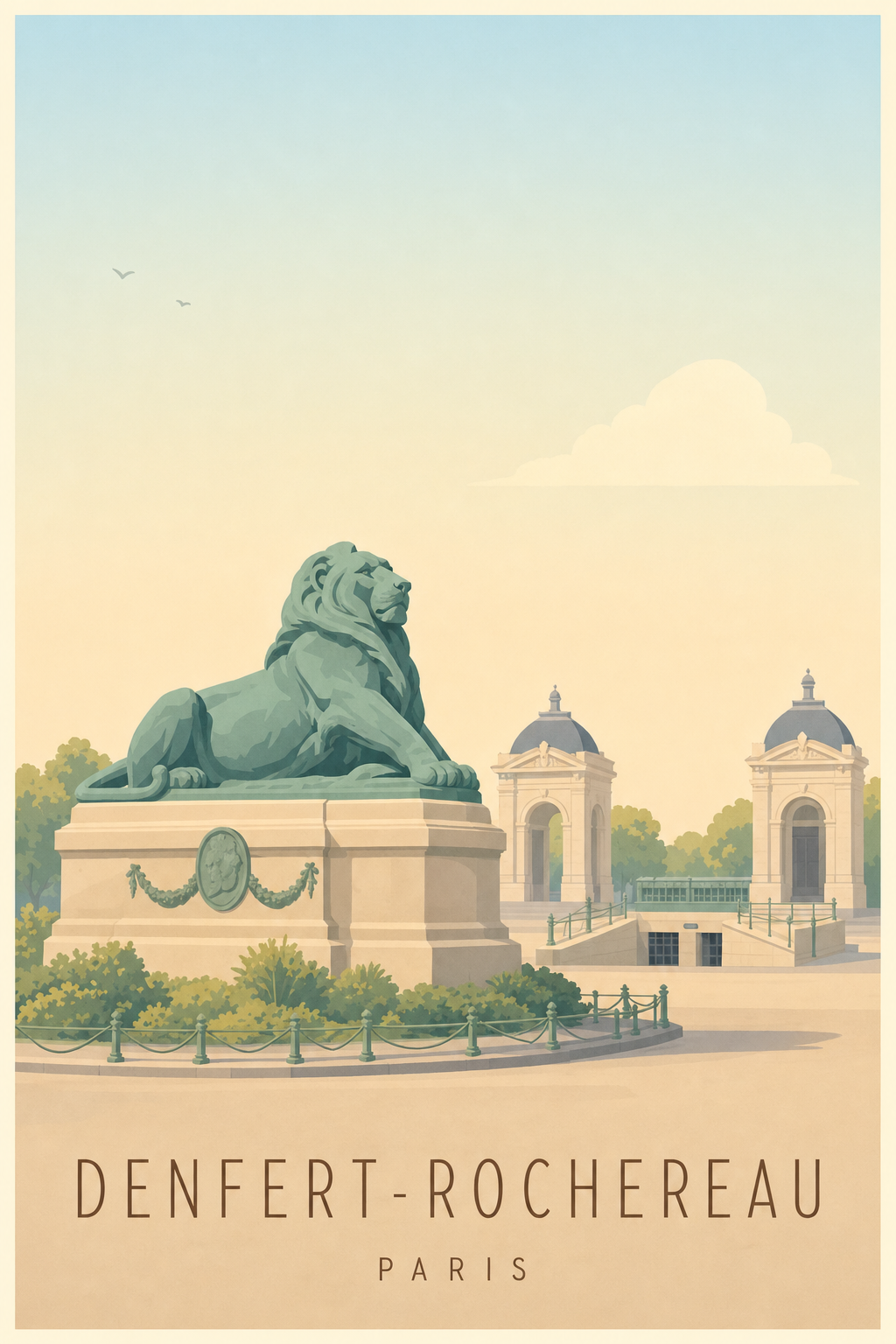 Affiche de Denfert-Rochereau à Paris