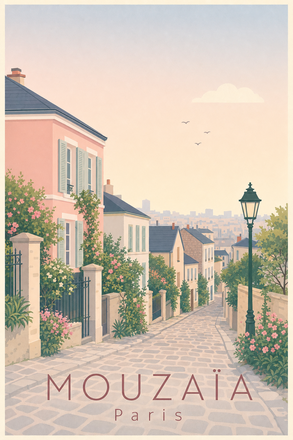 Affiche de la Mouzaïa à Paris