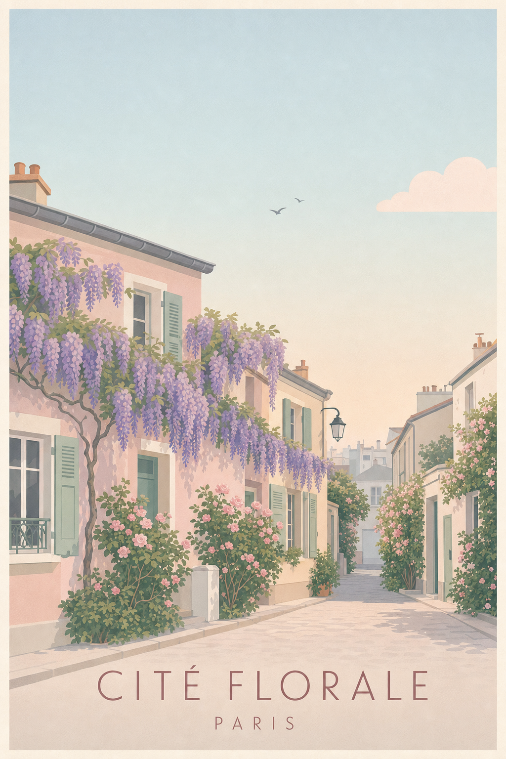 Affiche de la Cité Florale à Paris