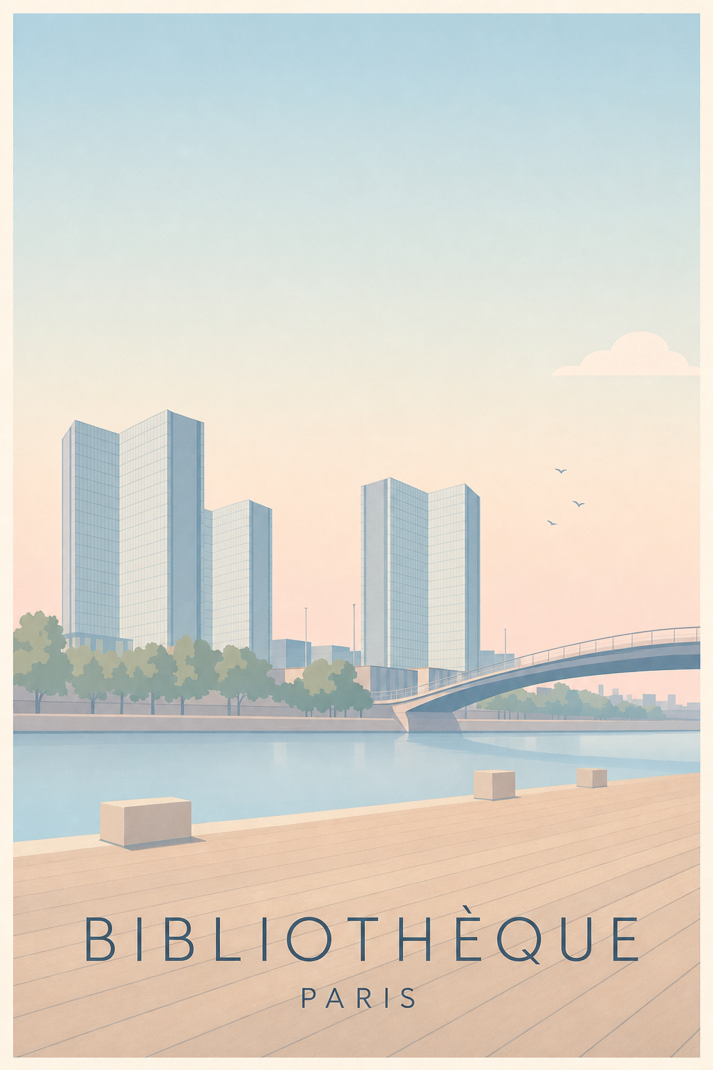 Affiche du Quartier de la Bibliothèque à Paris