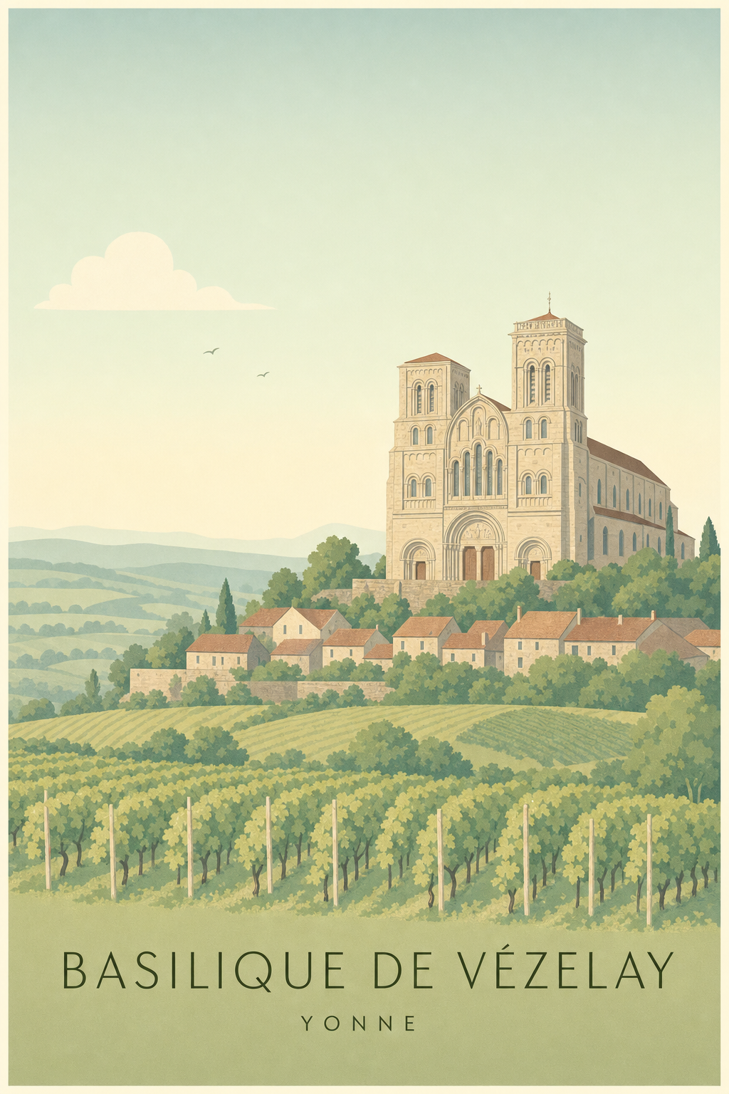 Affiche de la Basilique de Vézelay