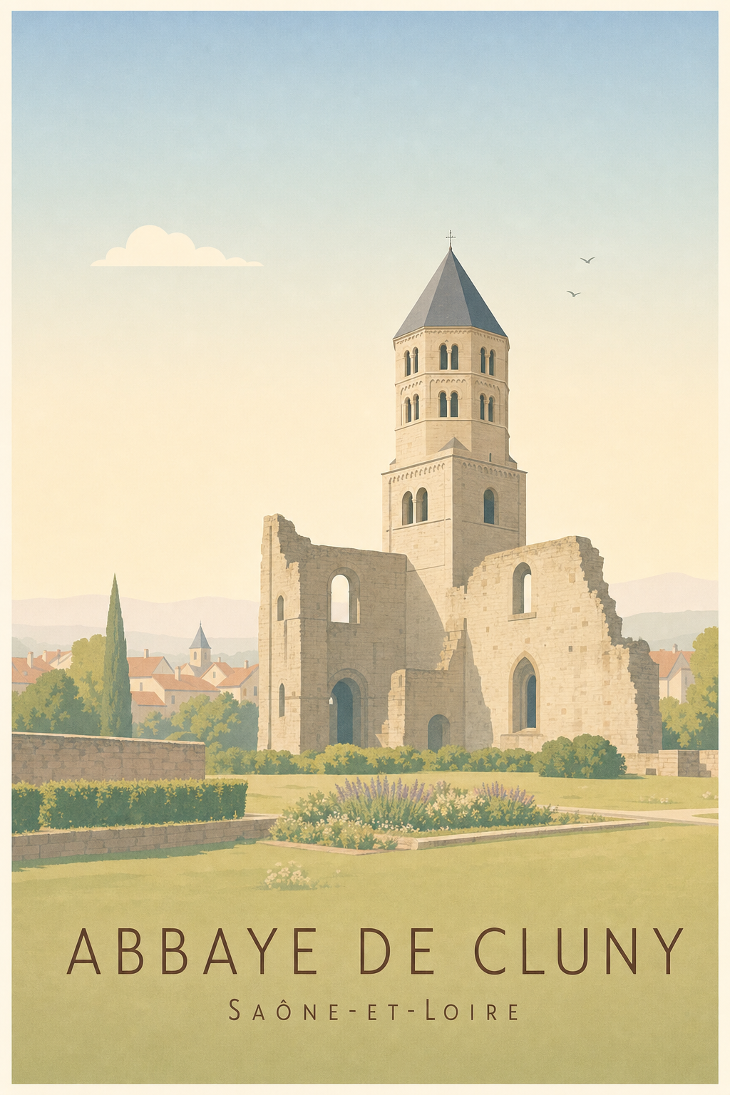 Affiche de l'Abbaye de Cluny