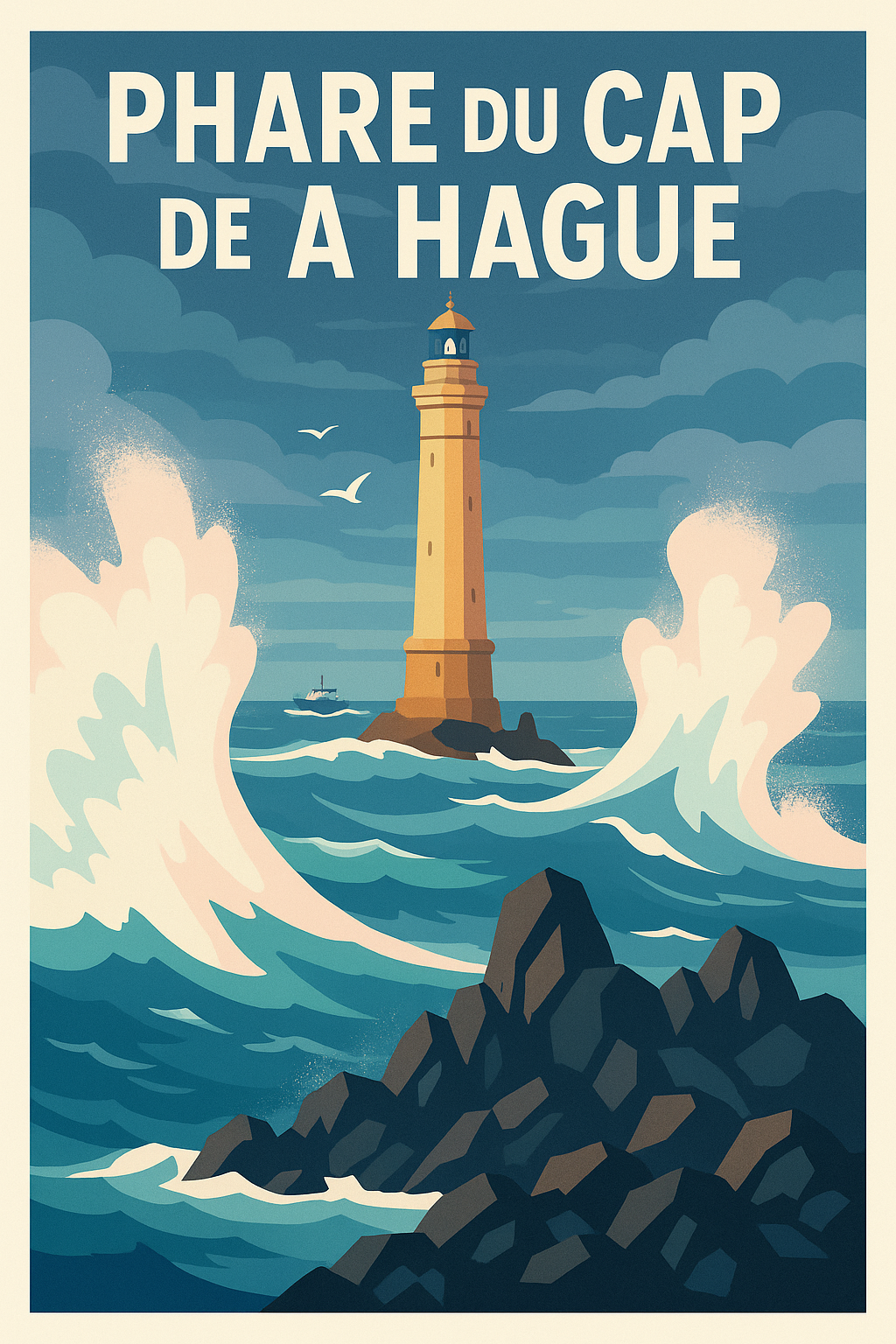 Affiche de Phare du Cap de la Hague - L'esprit sauvage de la Normandie