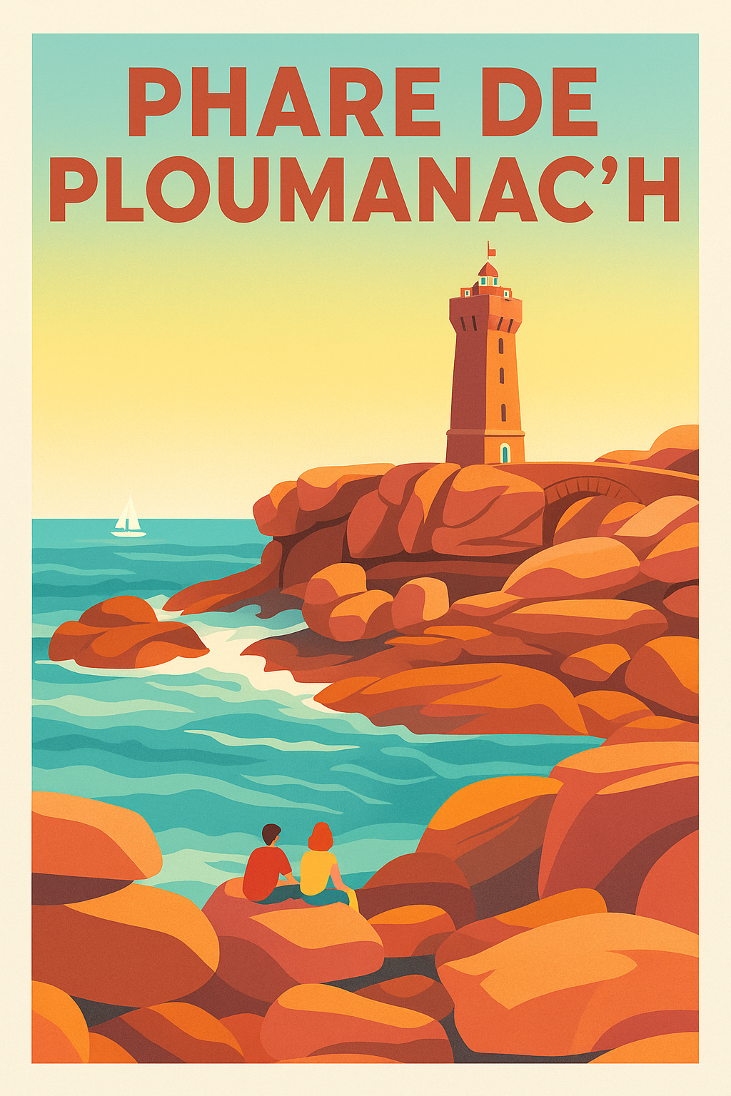 Affiche de Phare de Ploumanac'h - L'éclat de la Côte de Granit Rose