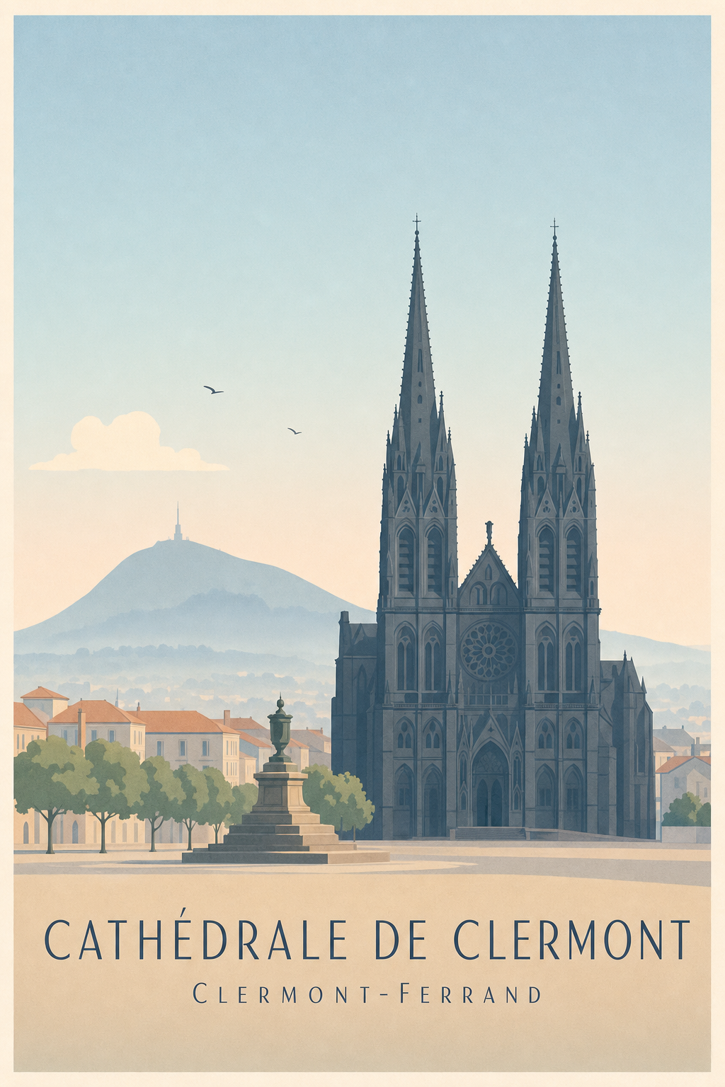 Affiche de la Cathédrale de Clermont