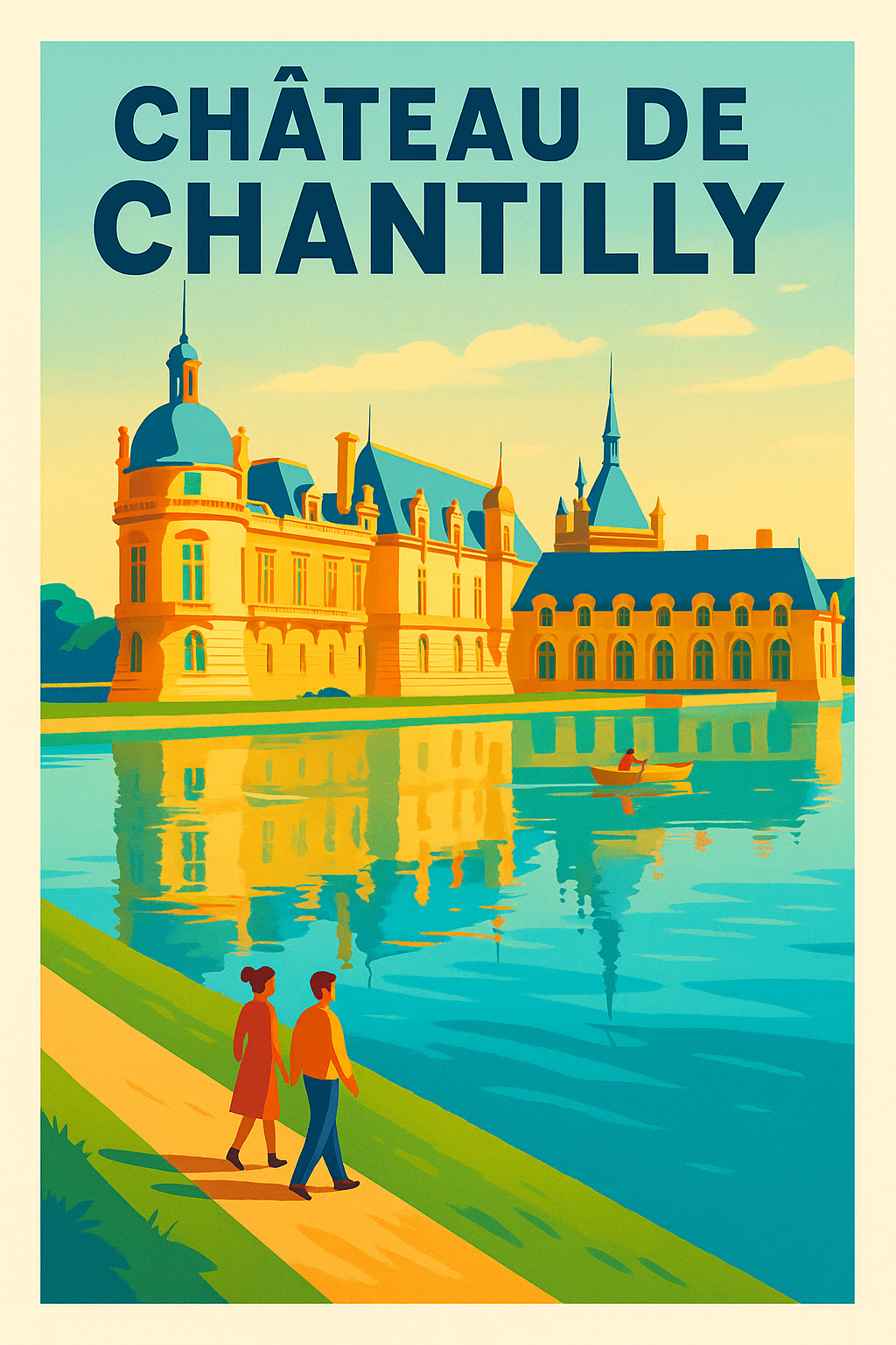 Affiche de Château de Chantilly - L'élégance princière au bord de l'eau