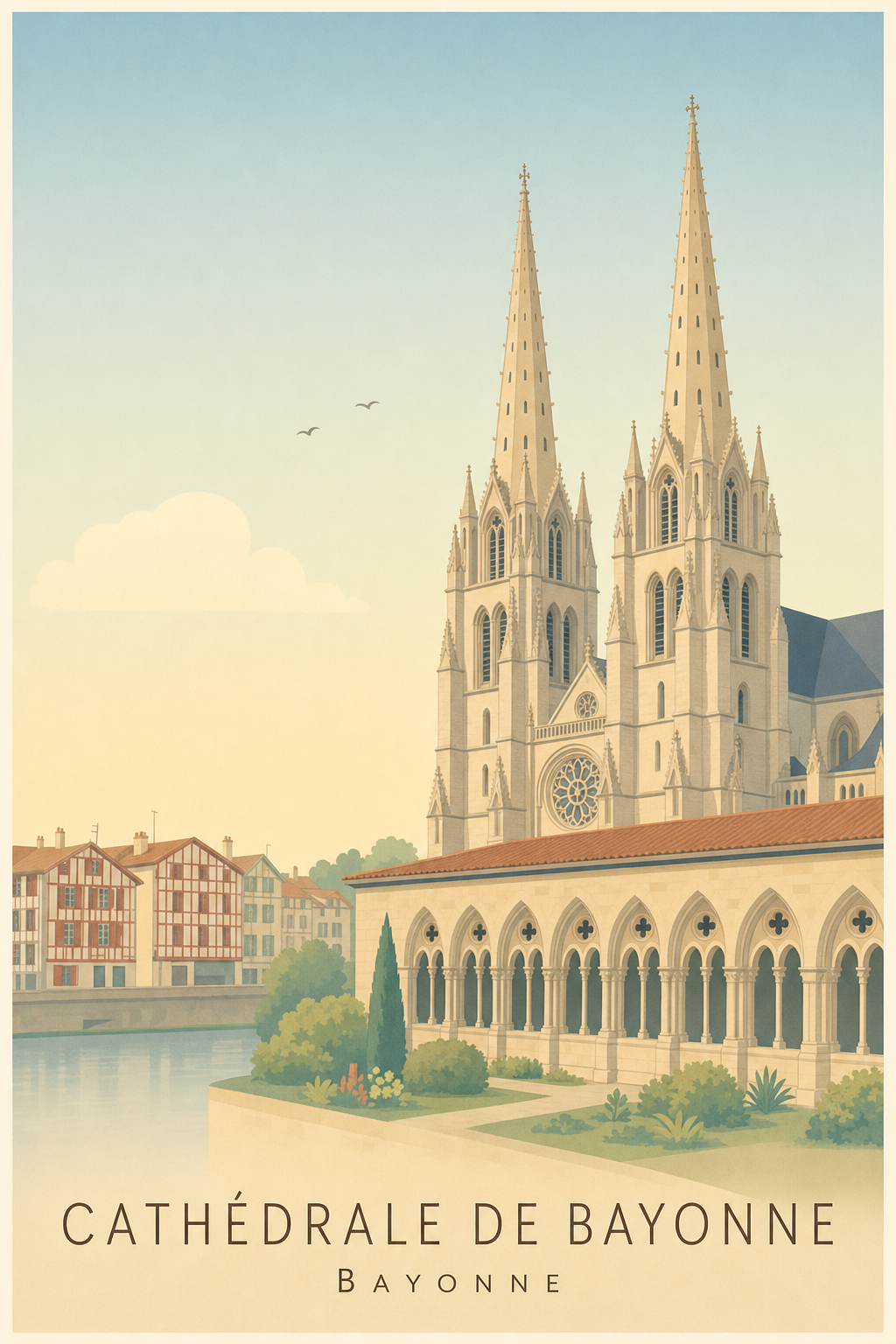 Affiche de la Cathédrale de Bayonne