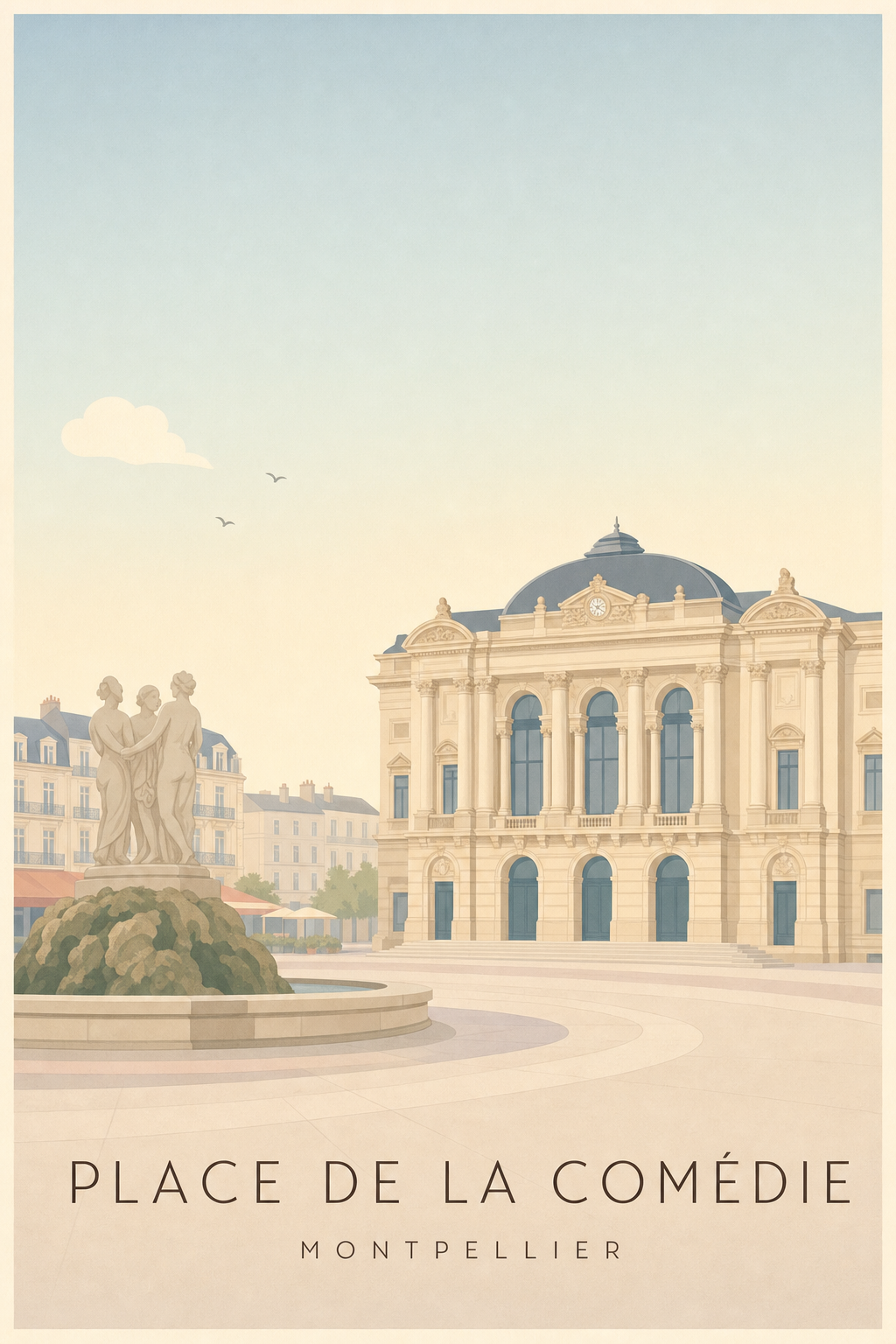 Affiche de la Place de la Comédie