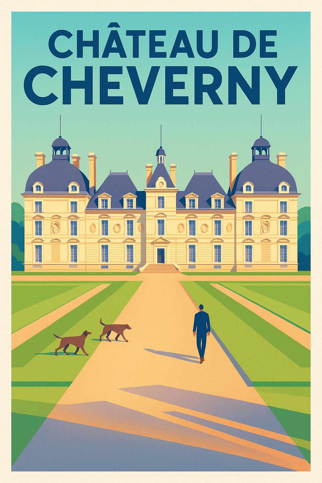 Affiche de Château de Cheverny - L'élégance classique au cœur du Val de Loire