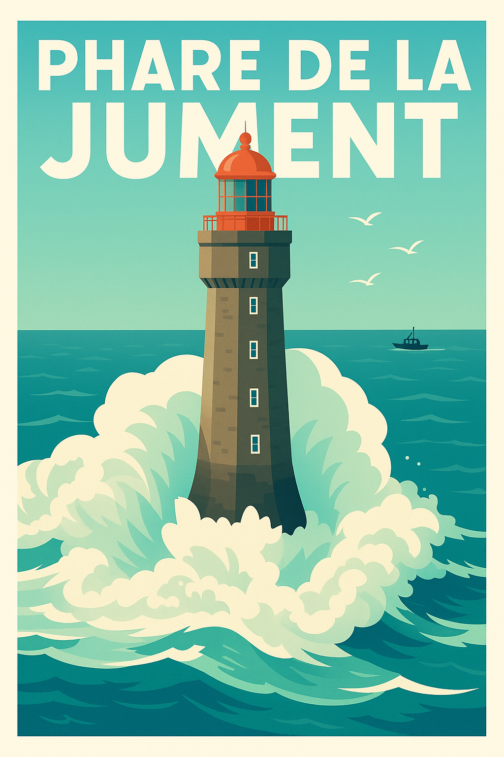 Affiche de Phare de la Jument - La force sauvage de l'océan Breton