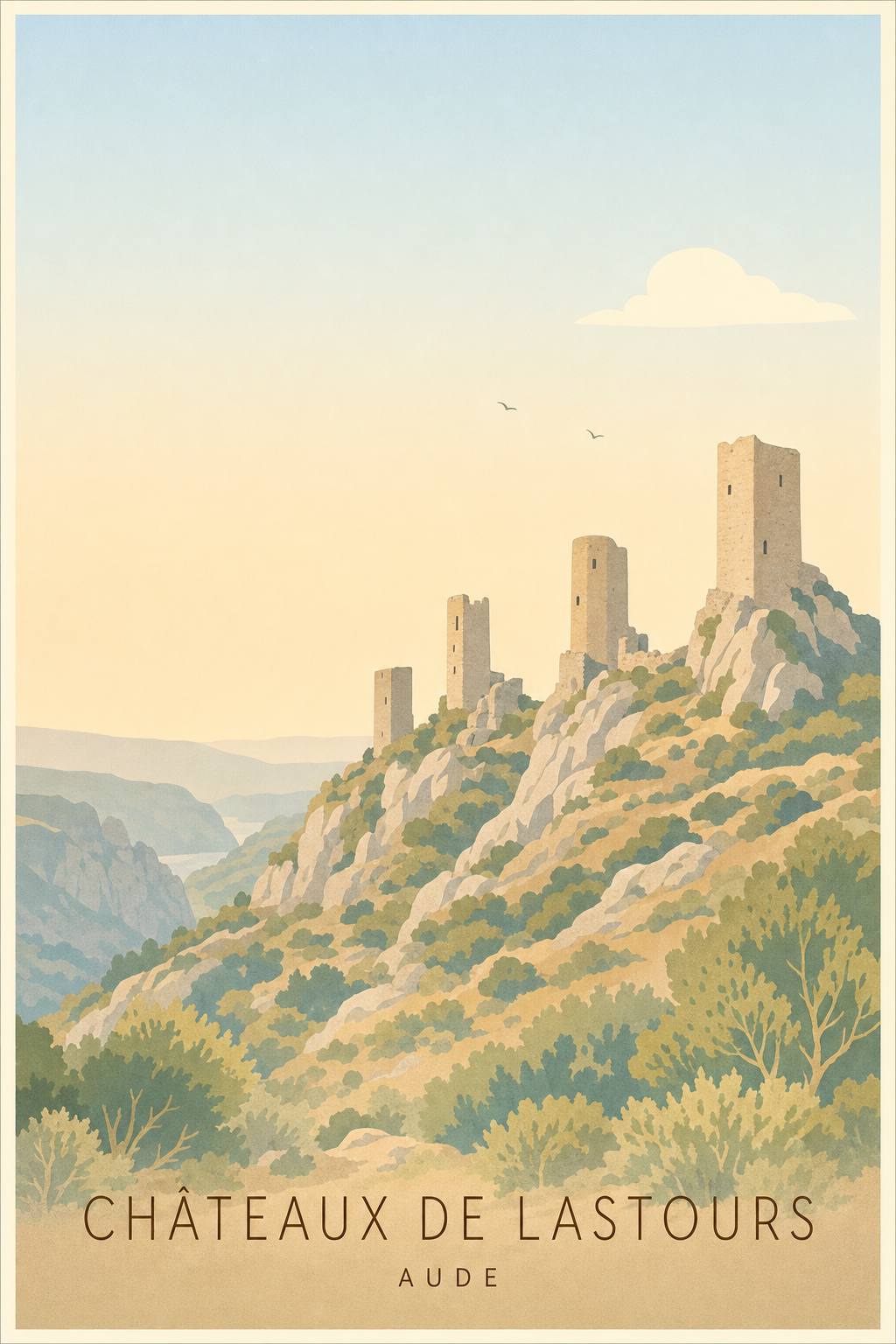 Affiche des Châteaux de Lastours