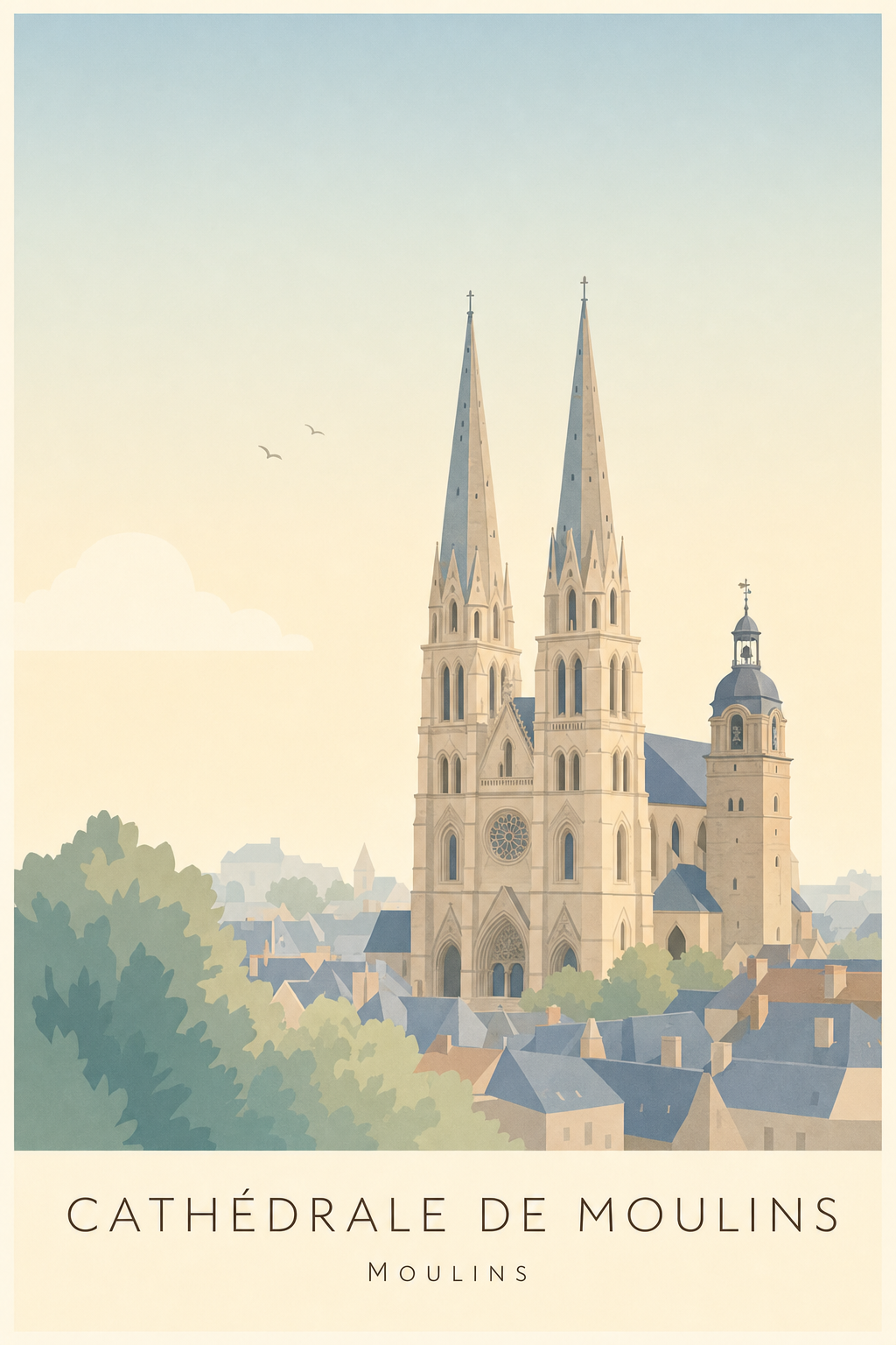 Affiche de la Cathédrale de Moulins