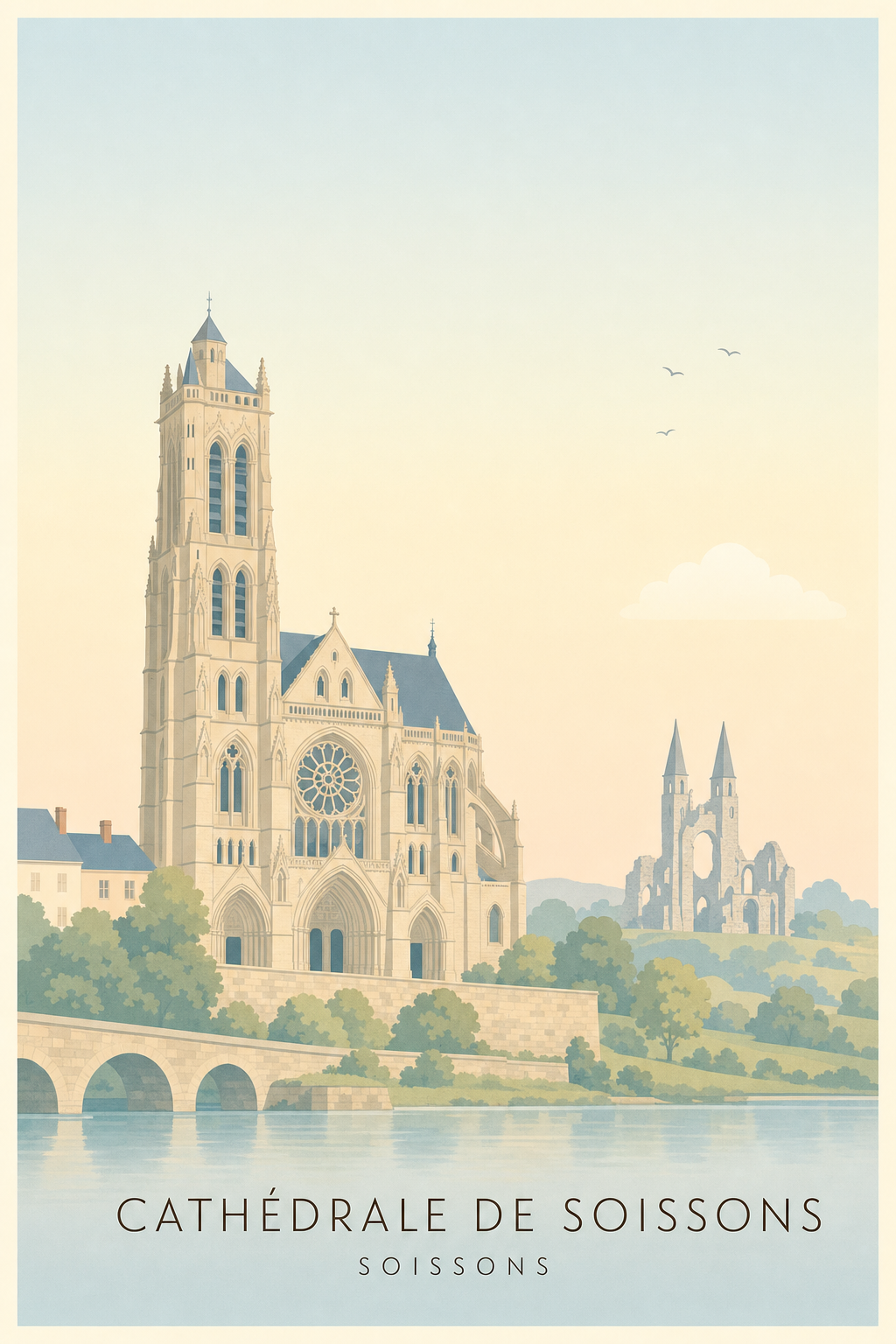 Affiche de la Cathédrale de Soissons