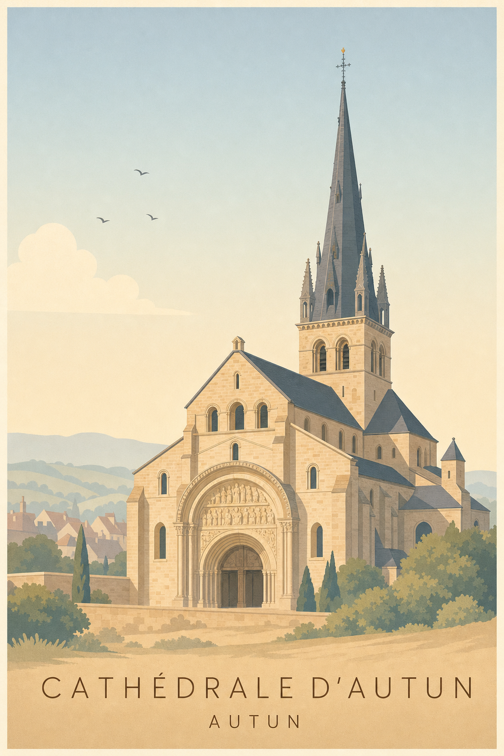 Affiche de la Cathédrale d'Autun