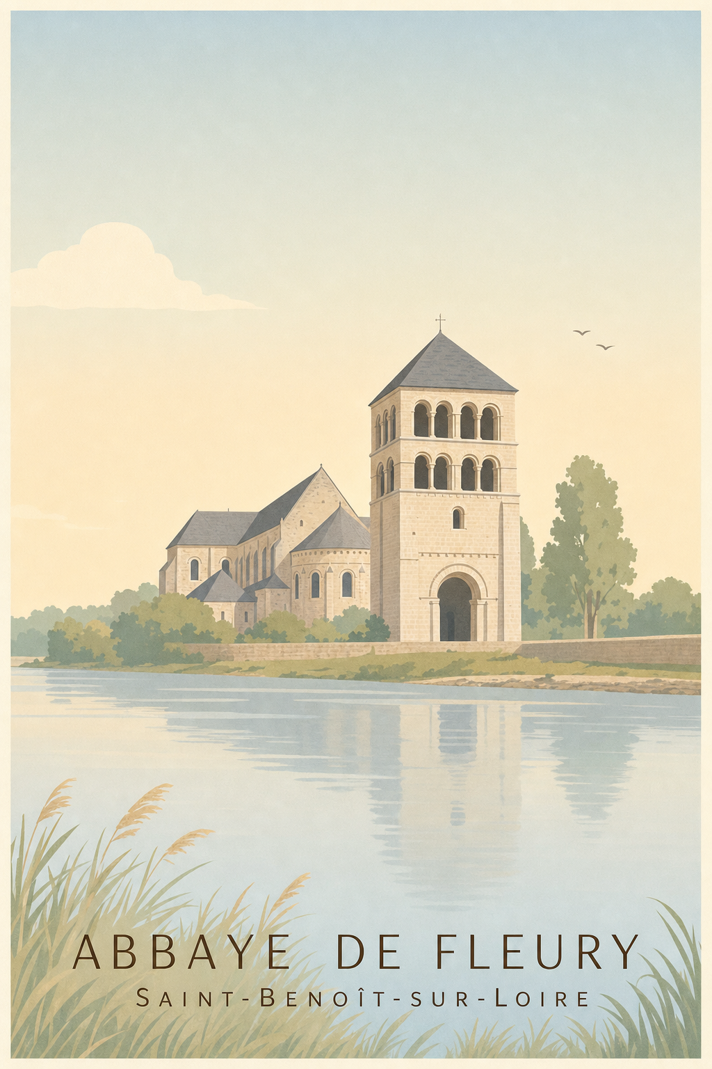 Affiche de l'Abbaye de Saint-Benoît-sur-Loire