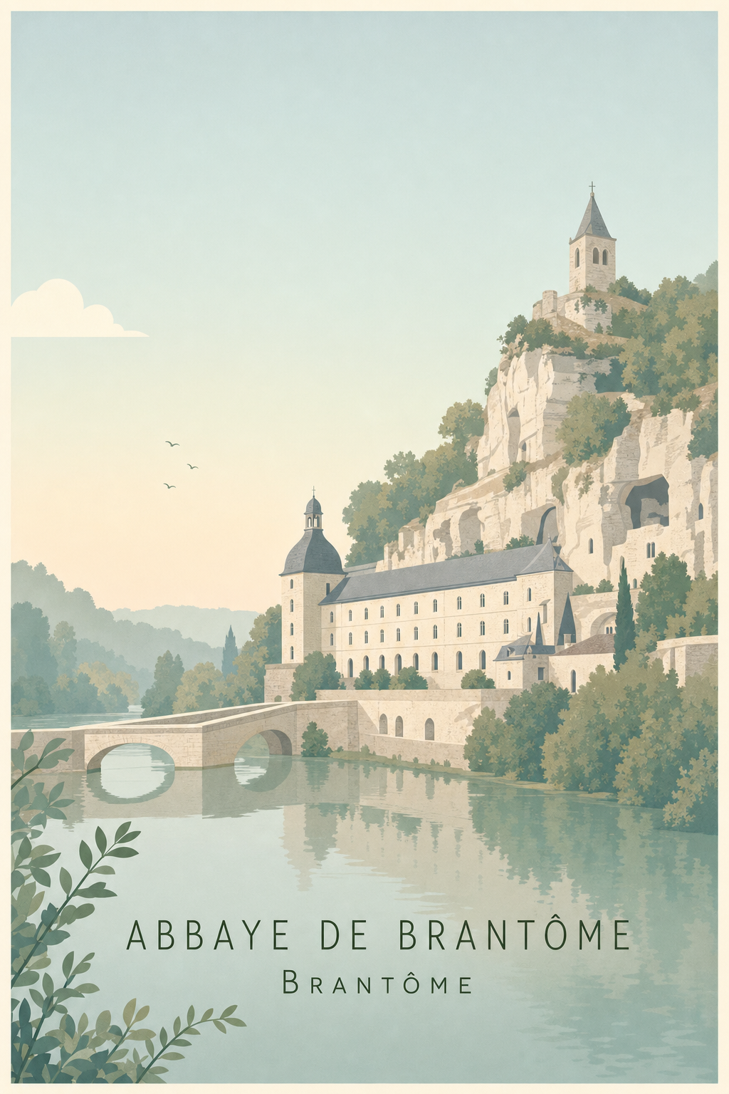 Affiche de l'Abbaye de Brantôme