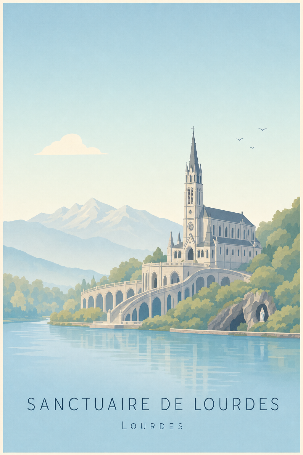 Affiche du Sanctuaire de Lourdes