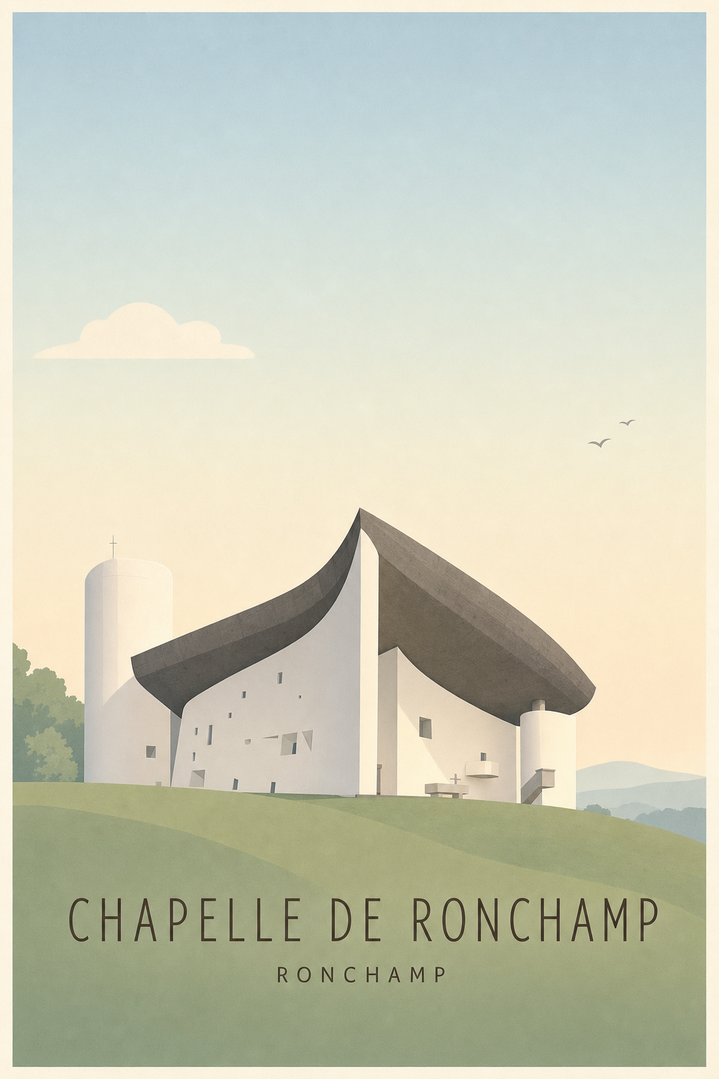 Affiche de la Chapelle de Ronchamp