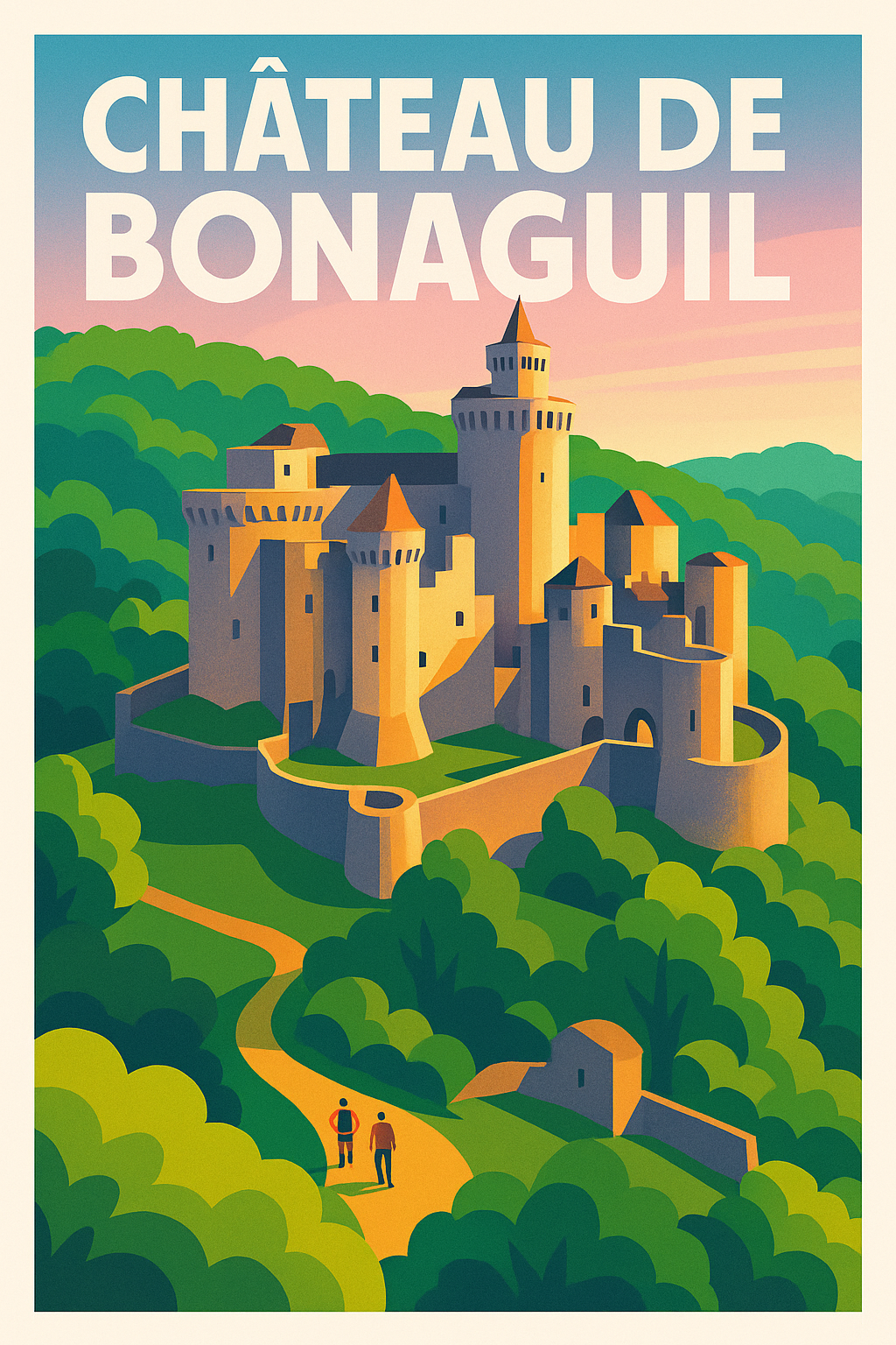 Affiche de Château de Bonaguil - L'élégance médiévale au cœur de la nature