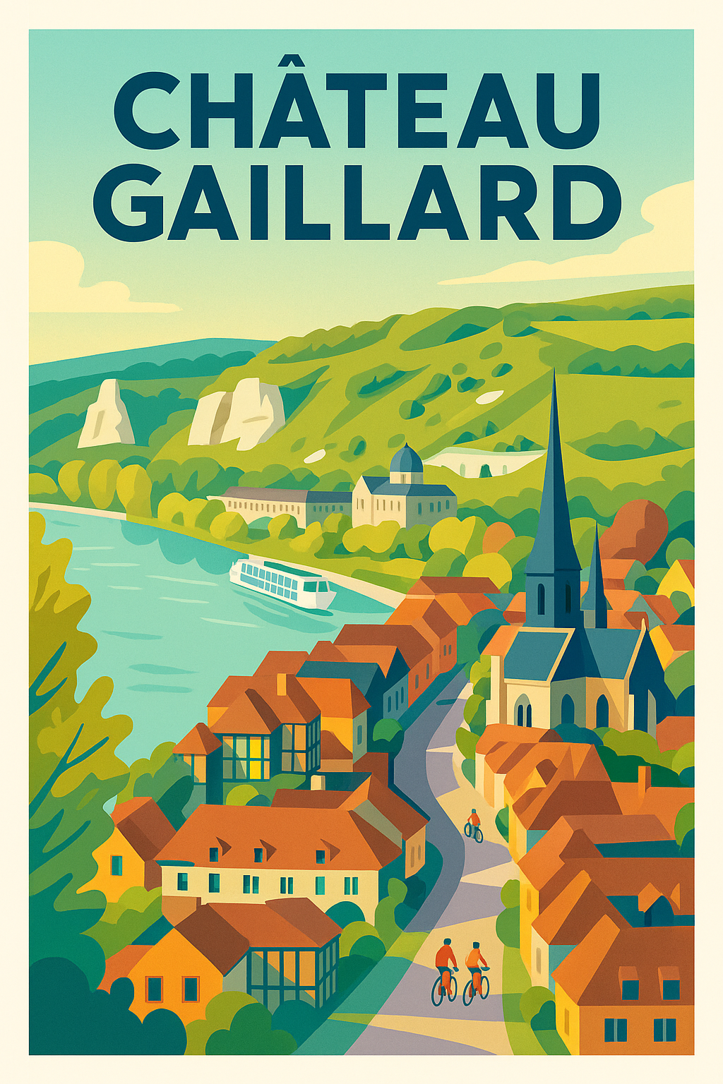 Affiche de Château Gaillard - L'élégance médiévale au cœur de la Normandie