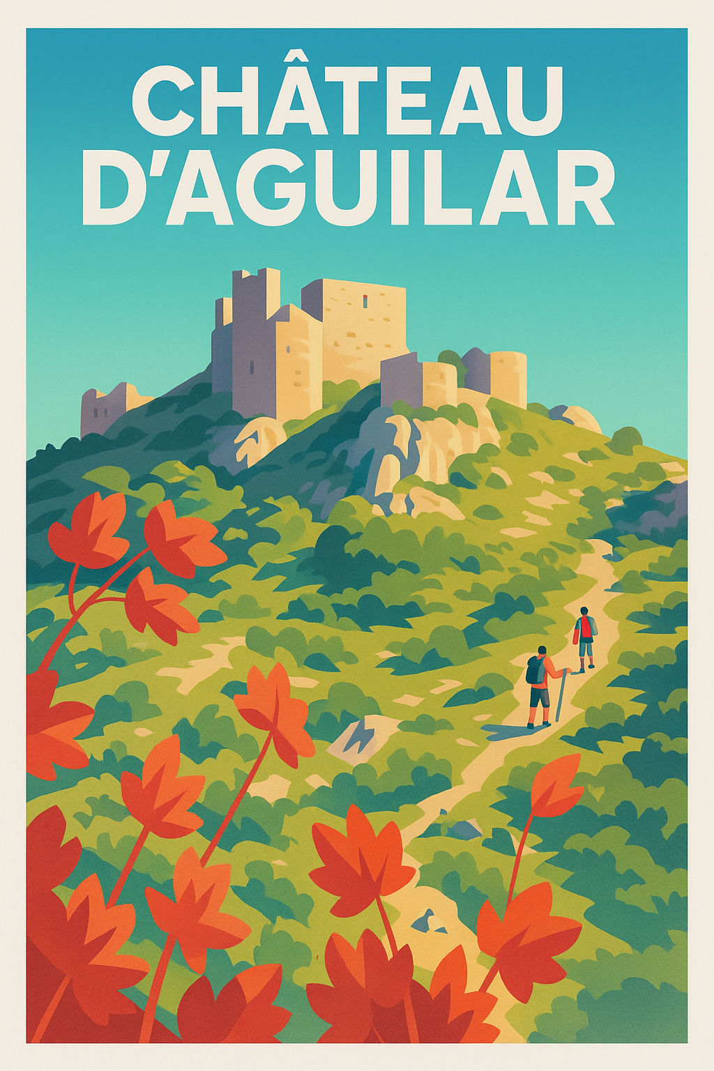 Affiche de Château d'Aguilar - L'âme du pays cathare dans votre intérieur