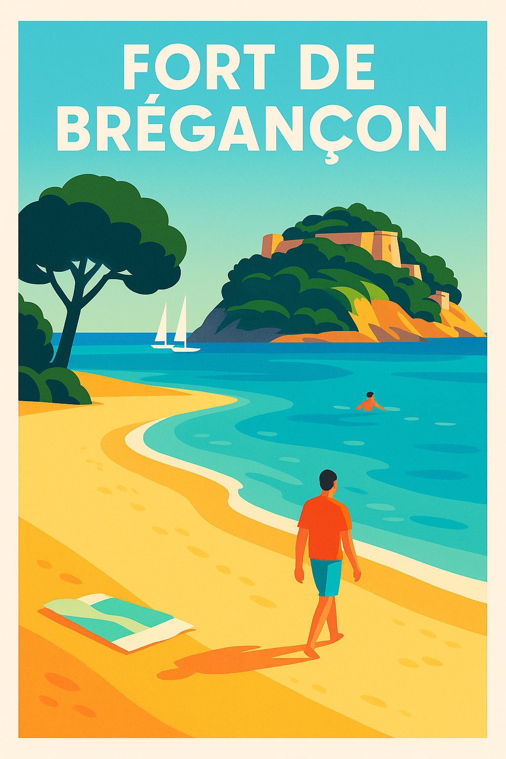 Affiche de Fort de Brégançon - L'éclat de la Méditerranée sur vos murs