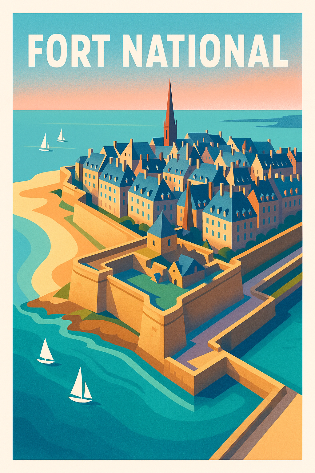 Affiche de Fort National - L'élégance historique de la cité corsaire