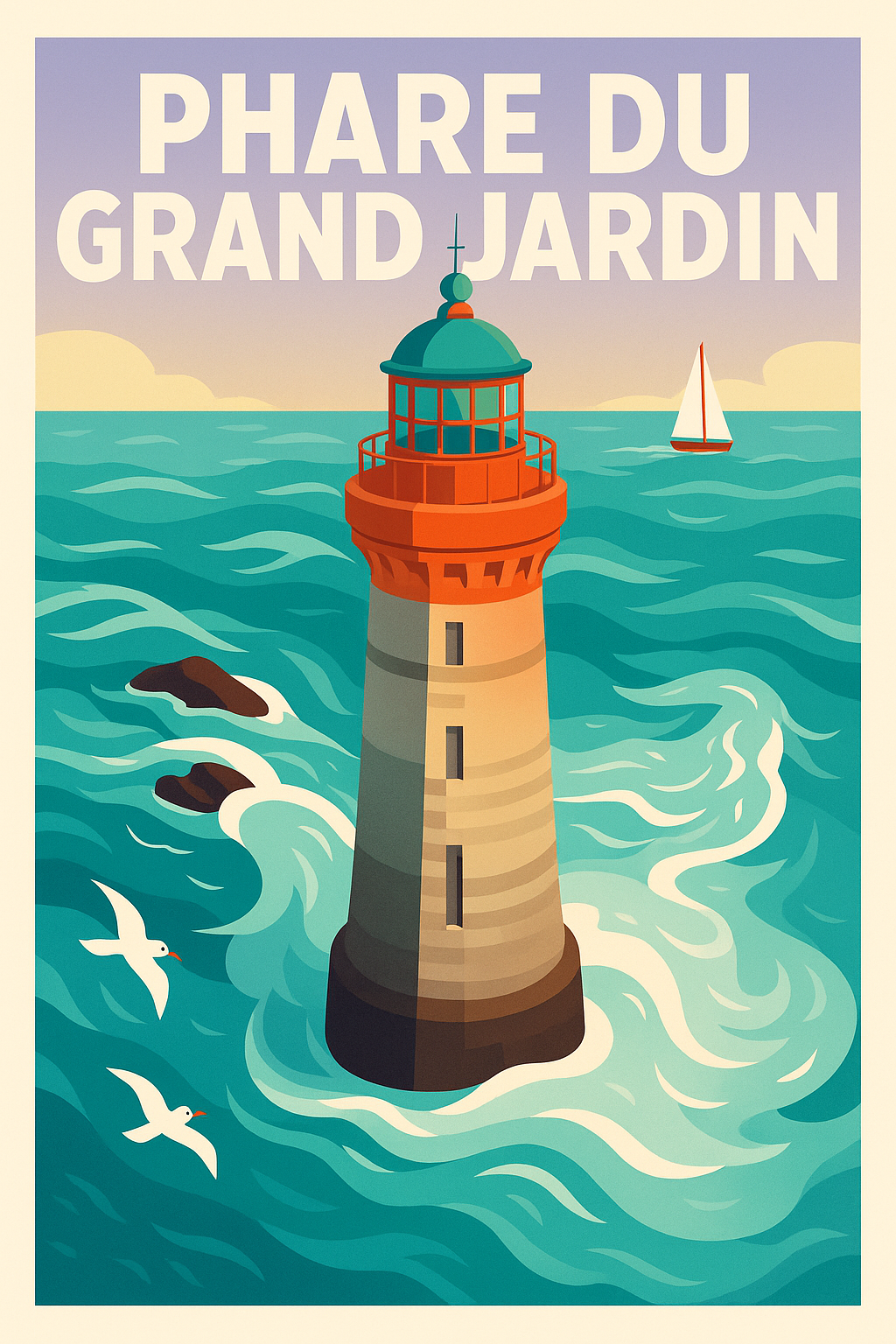 Affiche de Phare du Grand Jardin - L'éclat majestueux de la baie de Saint-Malo