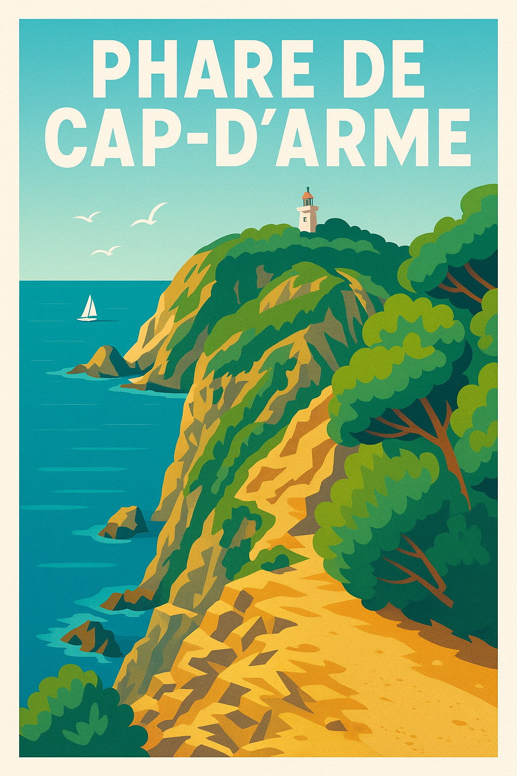 Affiche de Phare de Cap-d'Arme - Évasion solaire sur l'île de Porquerolles