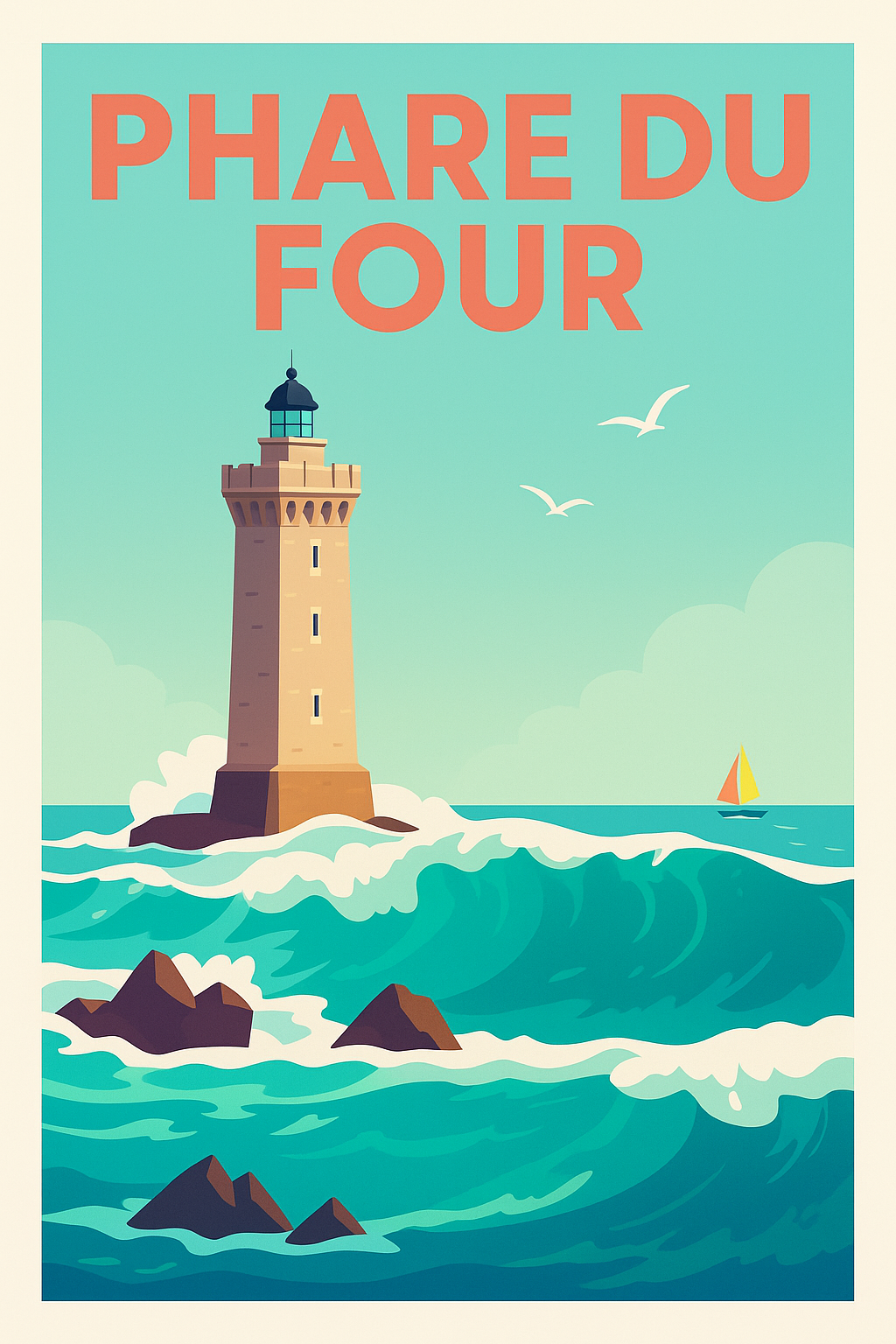 Affiche de Phare du Four - L'éclat majestueux du Finistère
