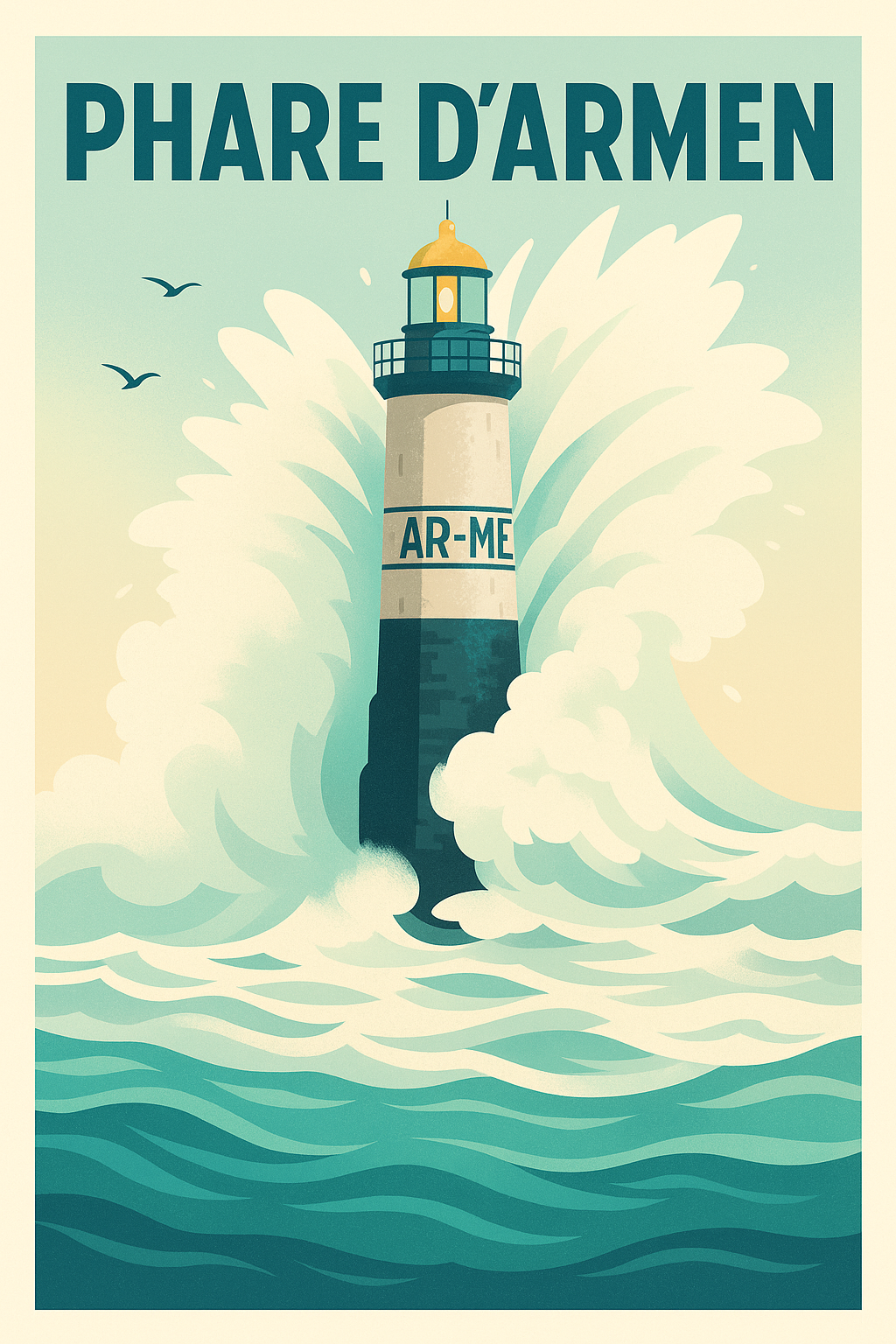 Affiche de Phare d'Ar-Men - La sentinelle des mers bretonnes